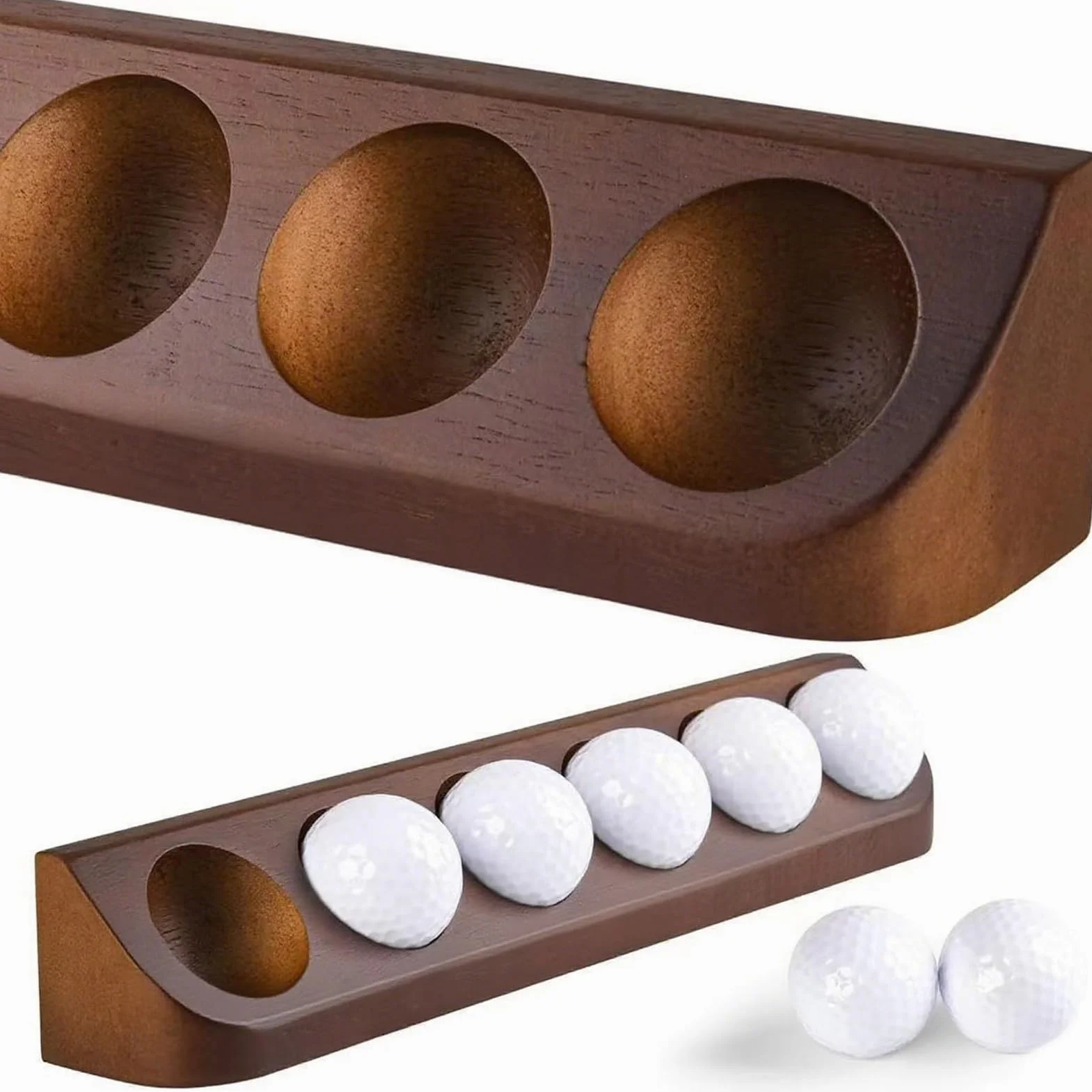 Witryna do pi? golfowej, 6-krotne przechowywanie pi?ek golfowych, drewniany wy?wietlacz, dekoracyjna szafka, przedmiot kolekcjonerski, do salonu, biura, biurko
