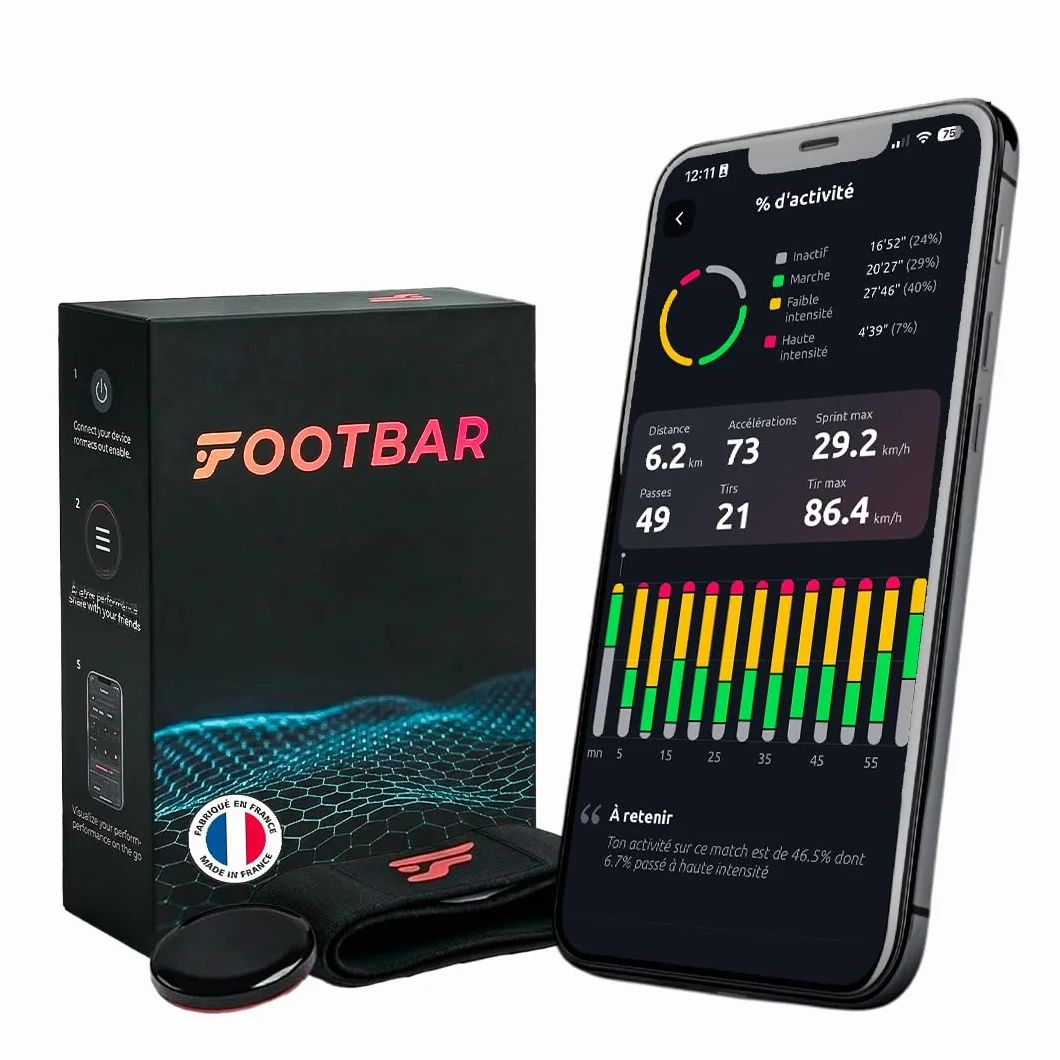 Footbar Meteor Tracker aktywności piłkarskiej Analiza statystyk wydajności i stylu gry Kompatybilny z iOS Android