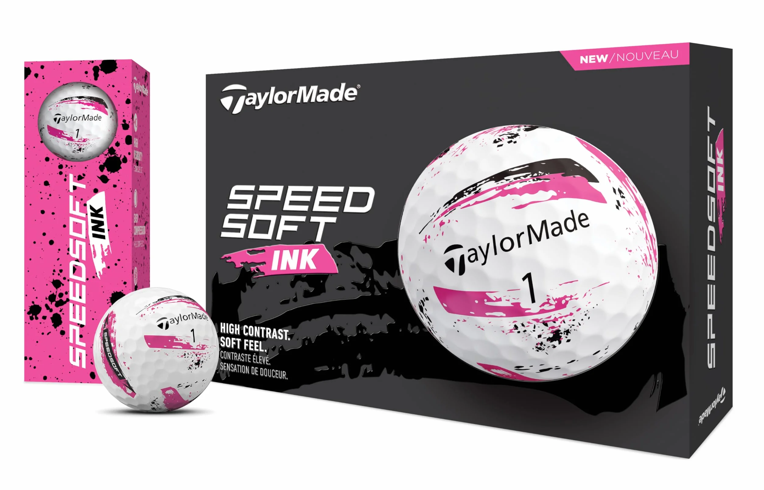 TaylorMade TM24 SpeedSoft Ink PNK GLB piłka golfowa