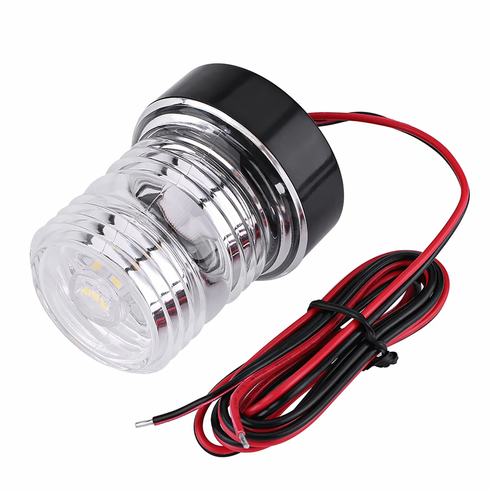 12 V LED światło nawigacyjne kotwica biała 360° lampa do łodzi nawigacja morskie światło stroboskopowe LED dookoła białe światło