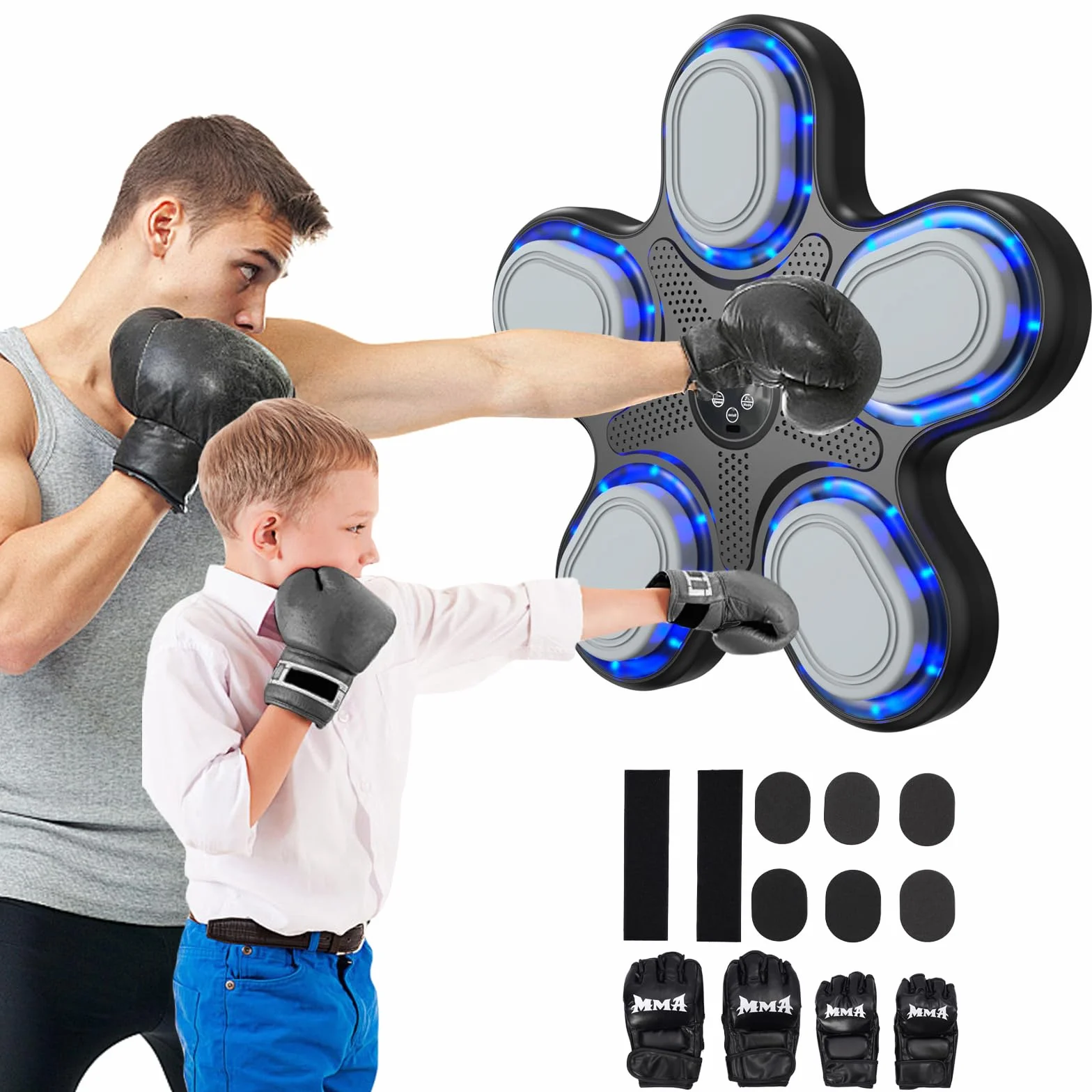 Ark miido Music Boxing Machine Bluetooth z rękawicami bokserskimi, 9 trybów prędkości, trening bokserski w domu