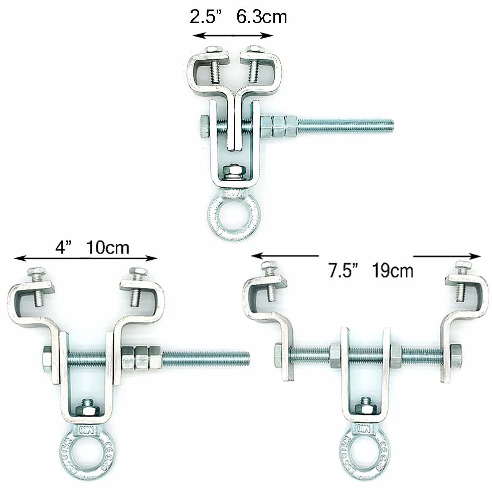 WANLIAN Wieszak na ciężką torbę I-Beam; stalowy zacisk belki do ciężkiej torby. Nadaje się do belek dwuteowych o szerokości dolnej 6,3 cm ~ 19 cm; wytrzymuje 204 kg