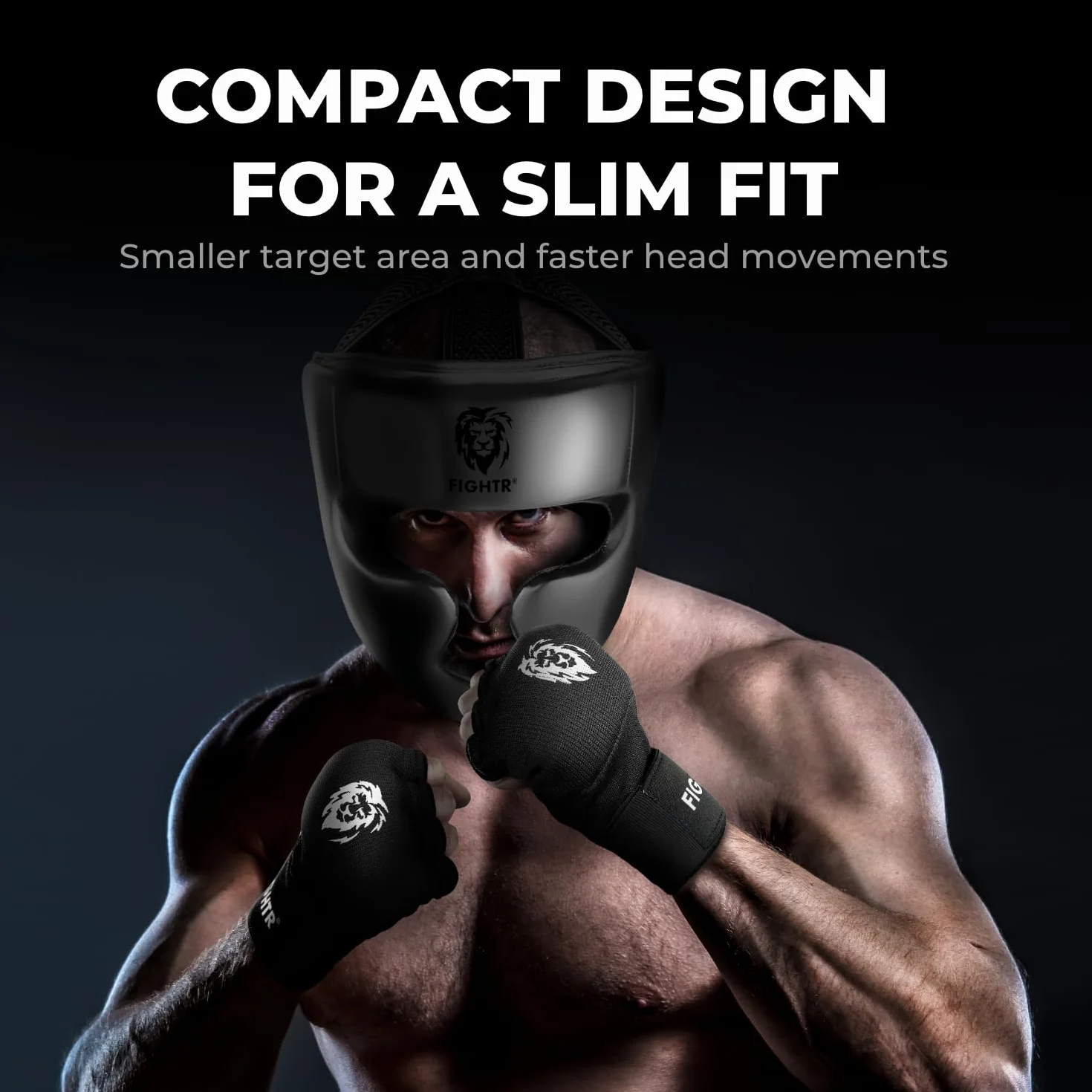 FIGHTR MMA ochrona głowy z najlepszym dopasowaniem dla maksymalnej ochrony, kask bokserski do sparingów, regulowany rozmiar do boksu, MMA, Muay Thai, kickboxingu i sportów walki