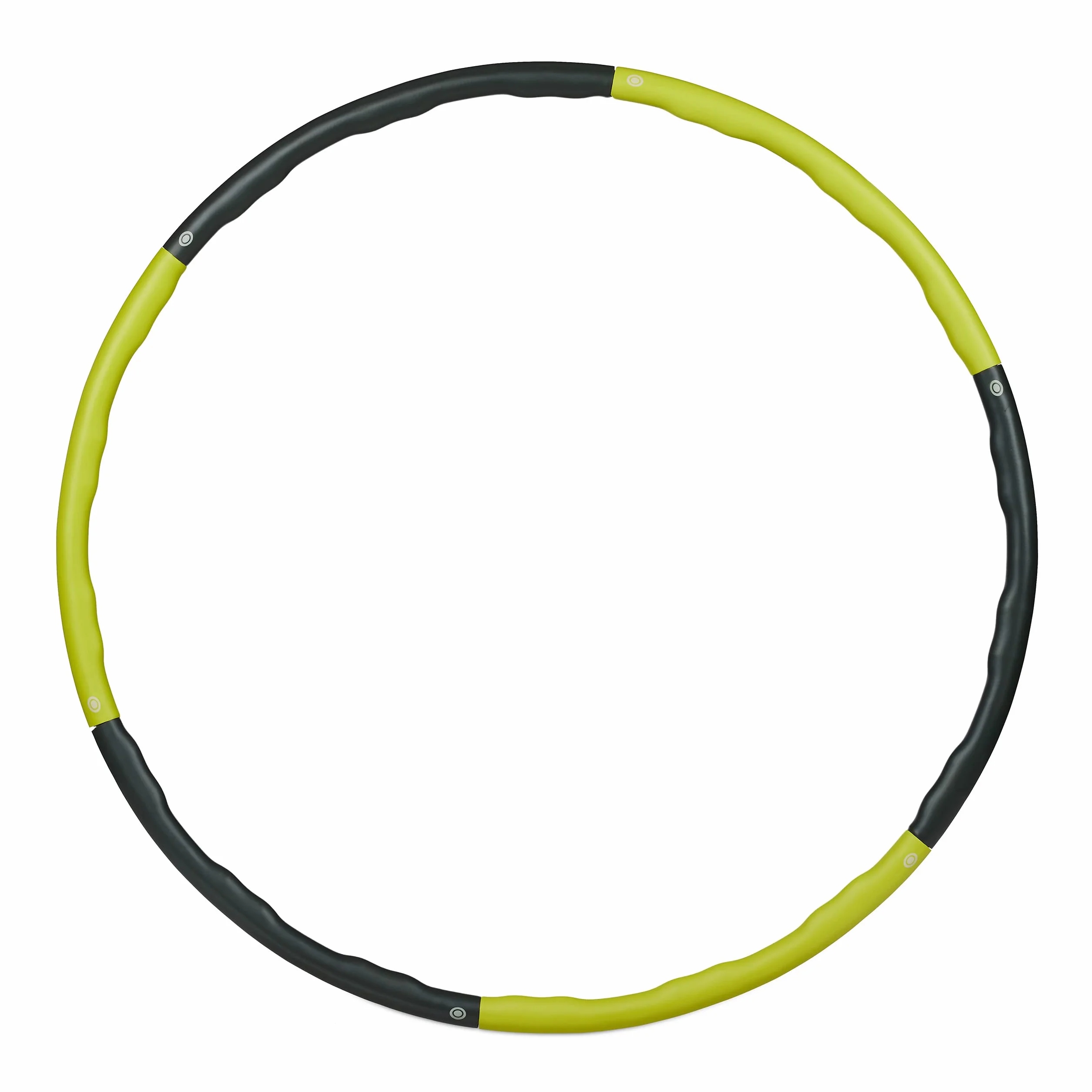 Relaxdays Hula Hop dla dorosłych Ø 98cm fitness 1,2kg żółty/szary