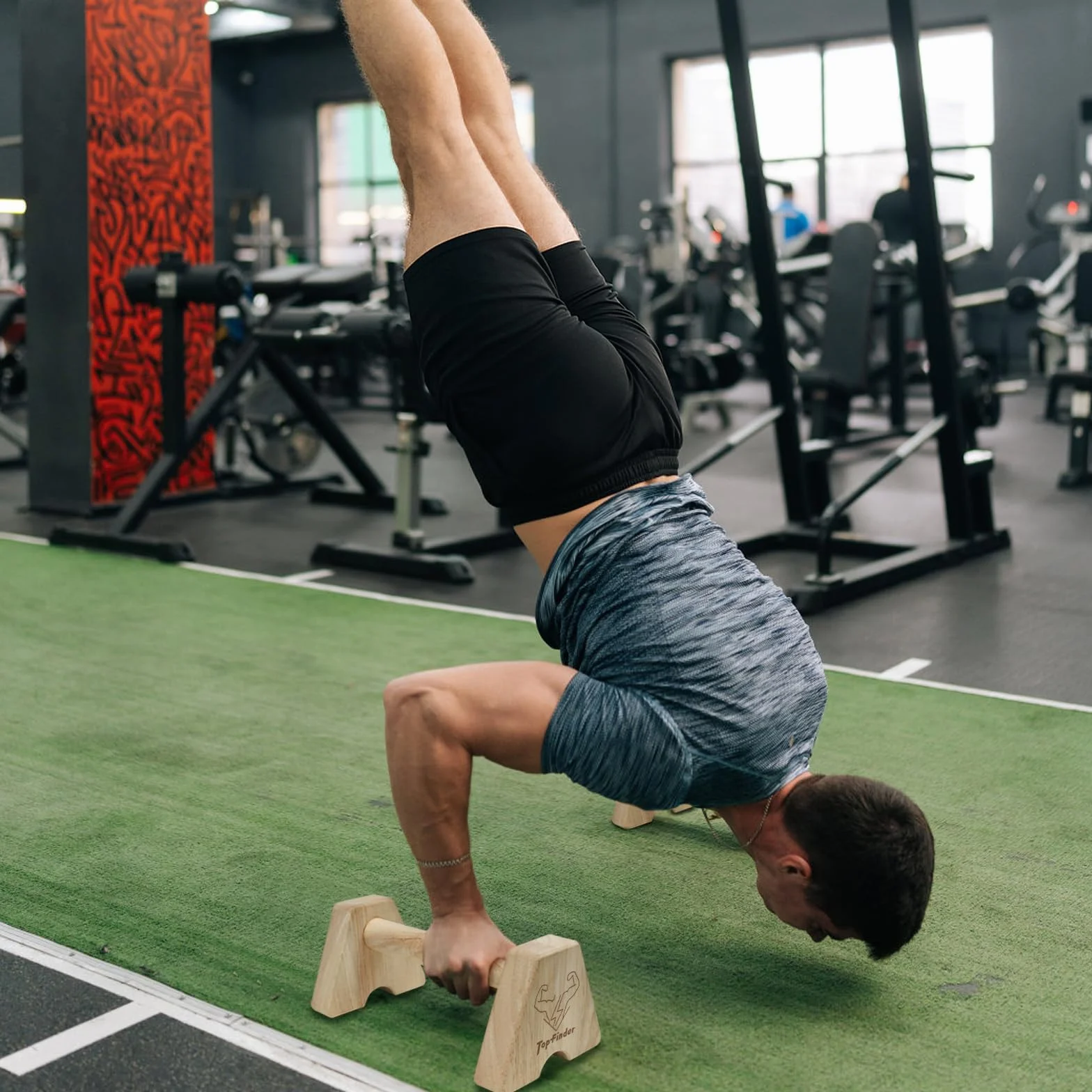 Drewniane paralety, Push Up Bar Calisthenics Uchwyty dociskowe L Sit Bars Handstand Bloki Sprzęt gimnastyczny