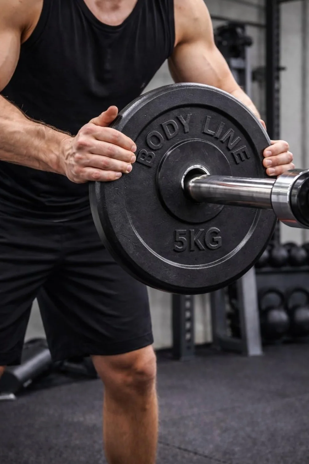 Bodyline Tarcza żeliwna 5 kg do treningu ze sztangą średnica 25 mm
