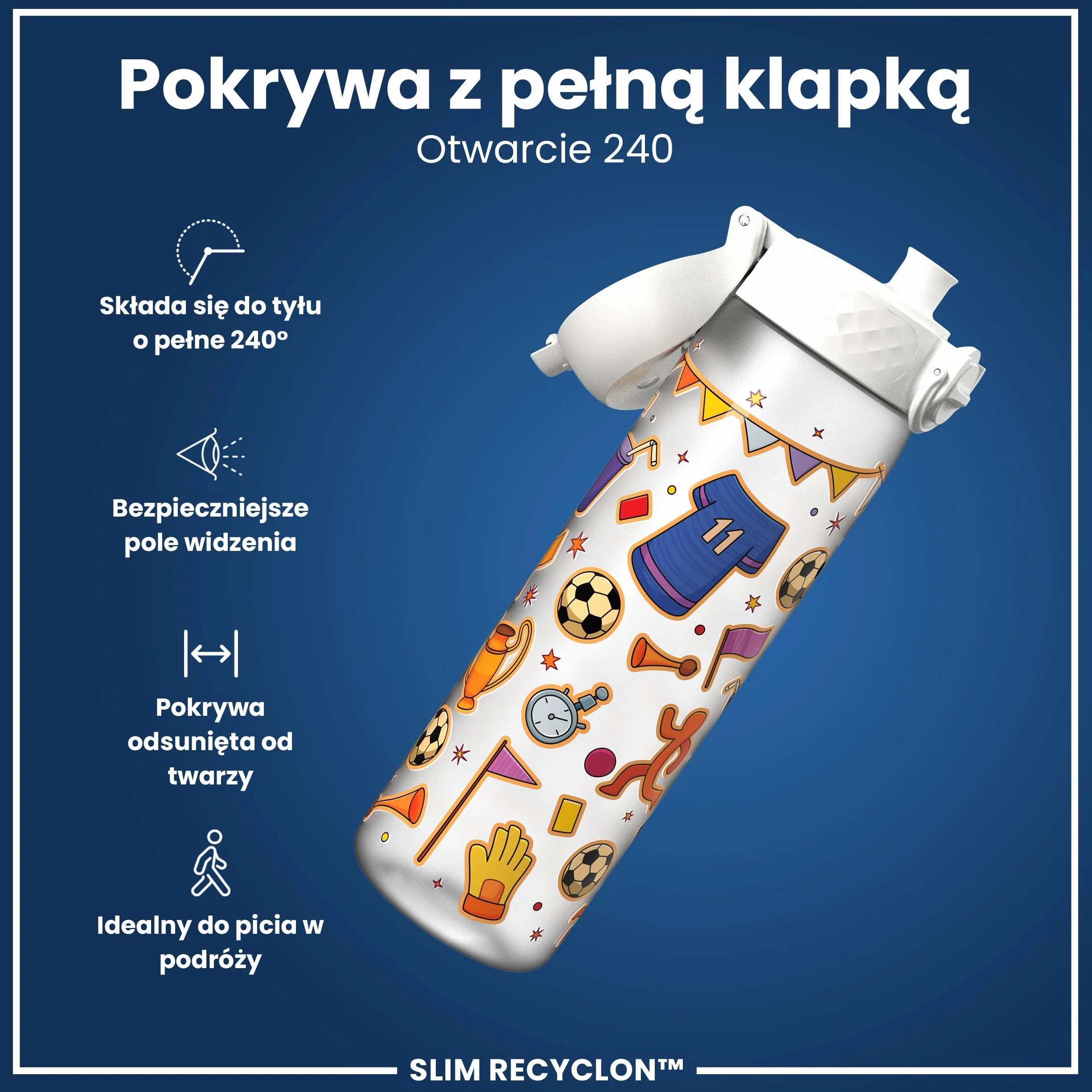 ION8 Butelka na Wodę 500 ml Szczelna Bez BPA Łatwe Czyszczenie