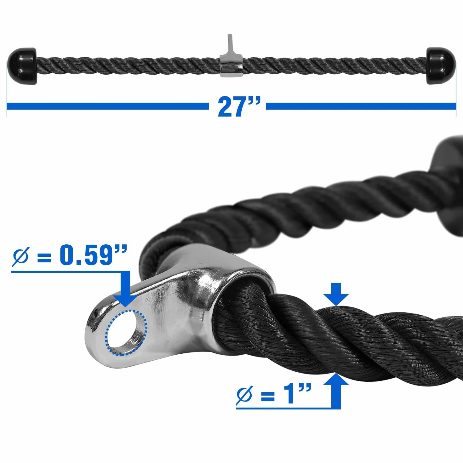 Yes4All SX2G Lina Triceep, 68.6 cm - Czarna
