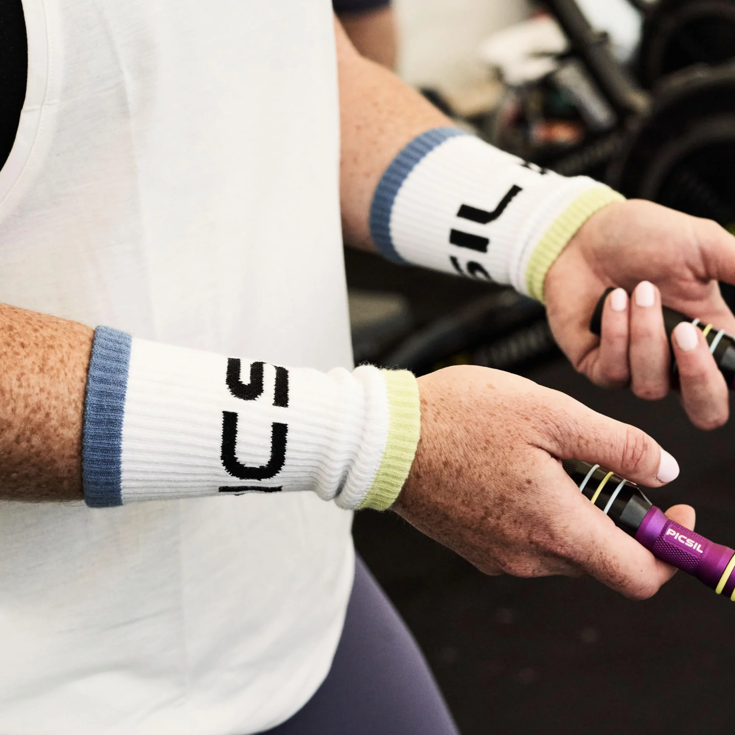 Bawełniane opaski sportowe PICSIL - chłonne, oddychające i wygodne - na siłownię, do biegania, tenisa i nie tylko - Unisex