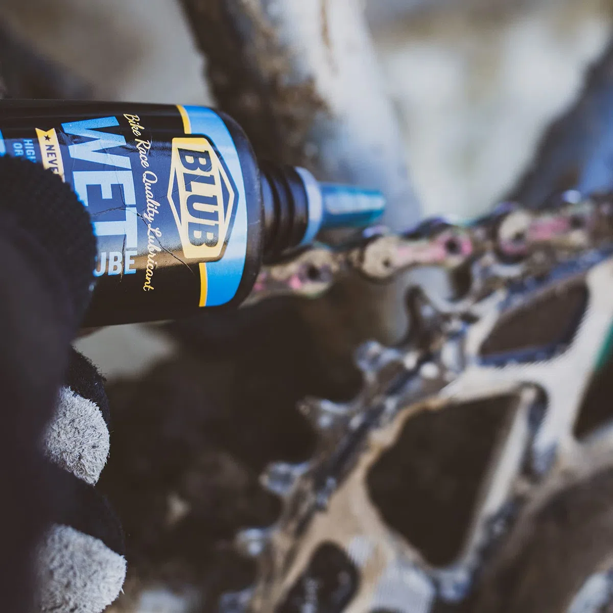 BLUB Wet Lube 120ml | Wodoodporny smar do łańcucha rowerowego | Smar do łańcucha górskiego i szosowego, olej do łańcucha do rowerów mokrych | Smar MTB | Wosk rowerowy