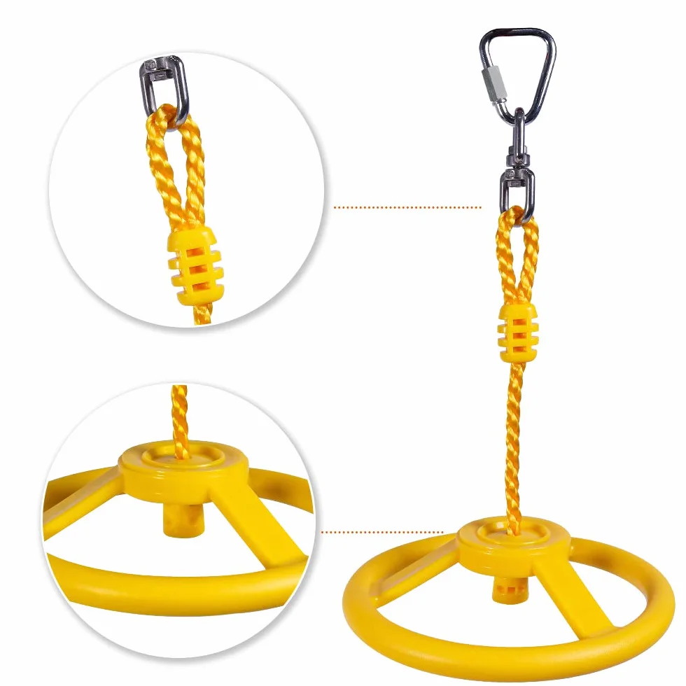 Ninja Slackline koło zamachowe, akcesoria do użytku na zewnątrz, żółte