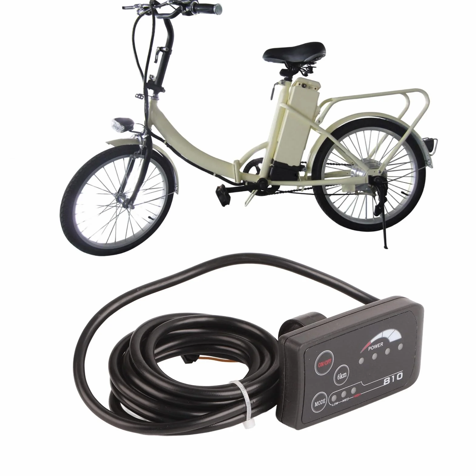 Wyświetlacz LED do roweru elektrycznego 810 z 5-przewodowym kablem, panel sterowania, rower elektryczny, wyświetlacz LED 810, z 5-przewodowym kablem, panel sterowania