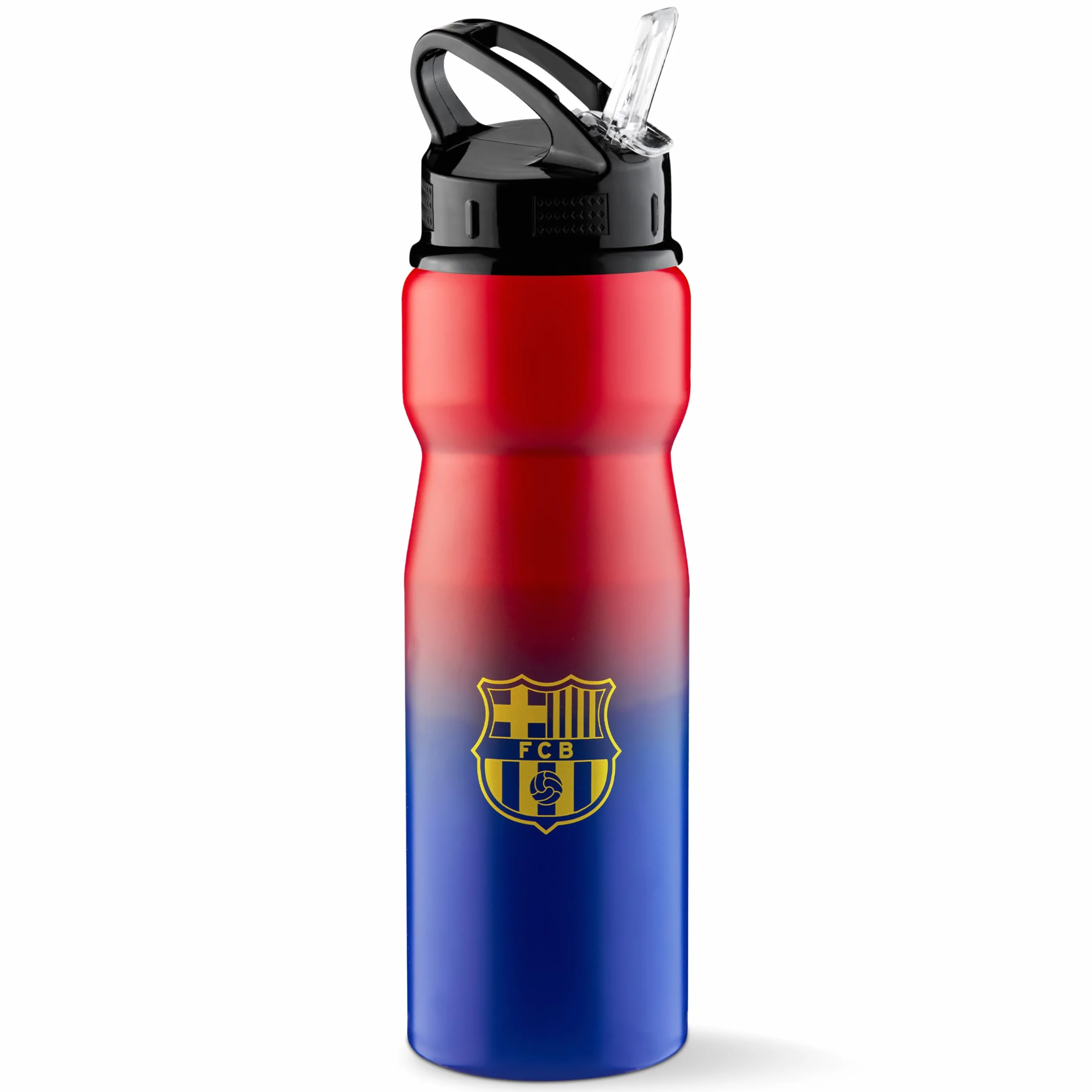 FC Barcelona Butelka na wodę ze słomką metalowa butelka na wodę dla fanów piłki nożnej sport praca szkoła siłownia piłka nożna prezenty dla niego