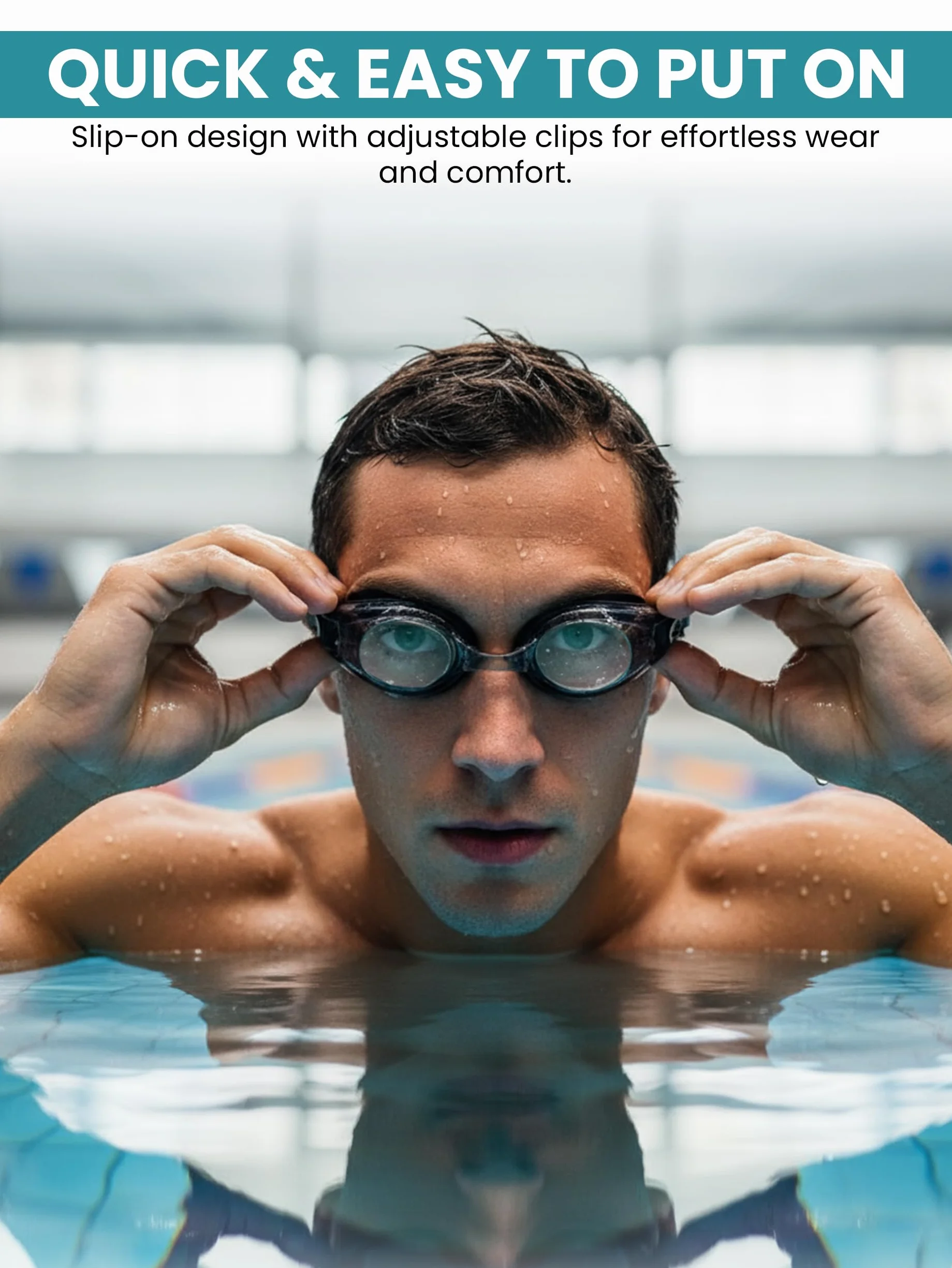 SPORTS WORLD VISION Okulary pływania optyczne wodoodporne do nurkowania z dioptriami ochrona UV szeroki kąt