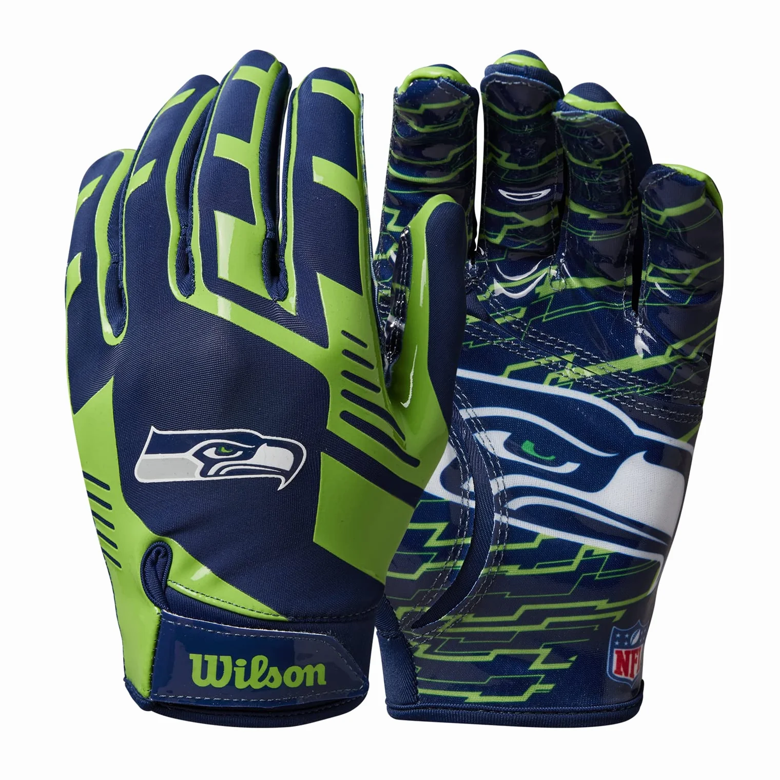 Wilson Rękawiczki NFL TEAM SUPER GRIP, rozmiar uniwersalny, silikon/lycra stretch