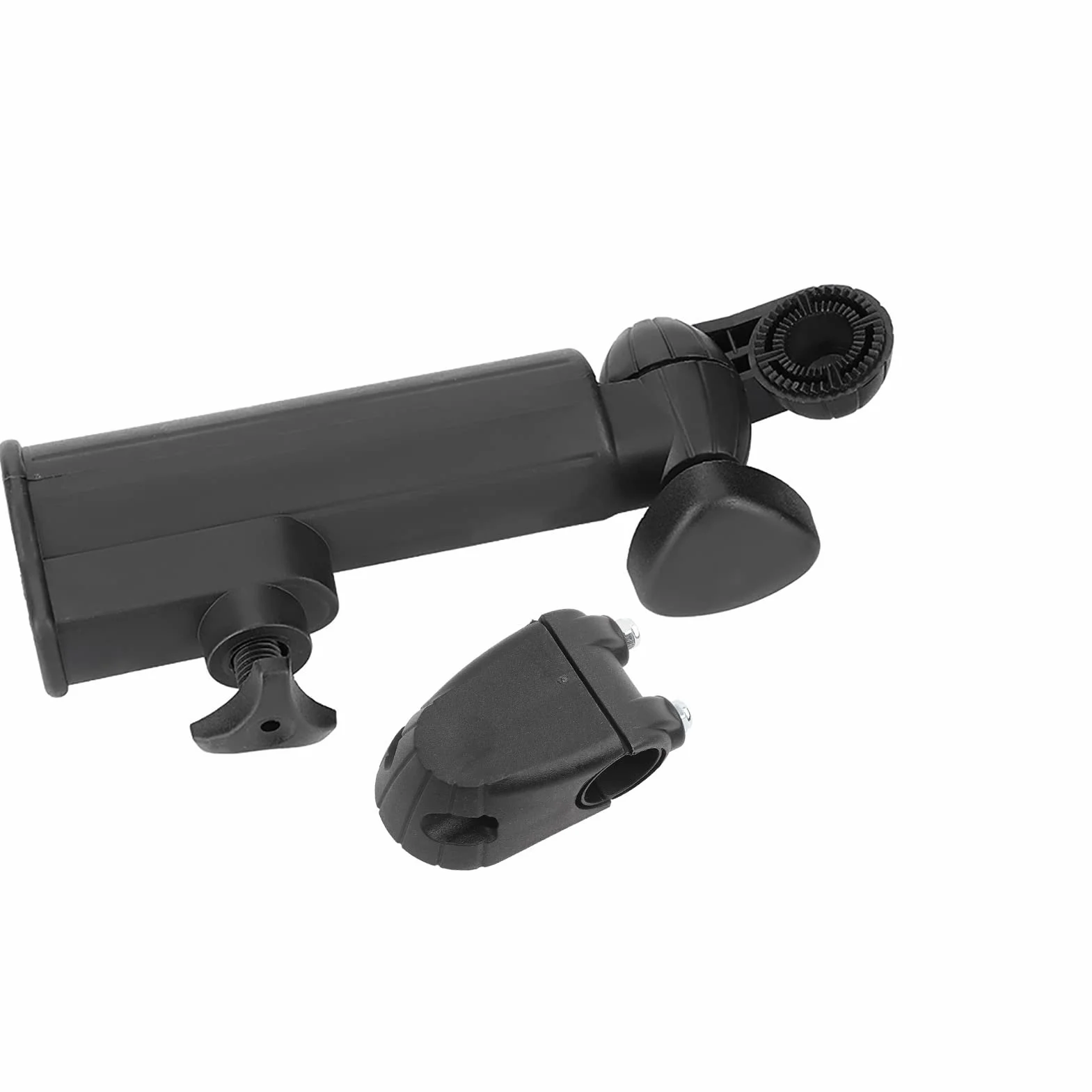Yosoo Health Gear Wytrzymały uchwyt na parasol, uchwyt na wózek z tworzywa sztucznego, ulepszona aluminiowa podstawa, regulowany kąt 180 stopni, uniwersalny do wózka, wózka inwalidzkiego, roweru