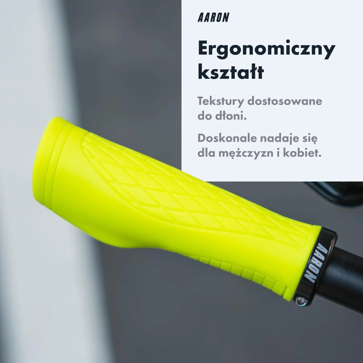 AARON Pasuje do uchwytów rowerowych z amortyzującą powierzchnią nośną, ergonomiczne, antypoślizgowe gumowe uchwyty, miękkie uchwyty do rowerów elektrycznych, rowerów trekkingowych, rowerów górskich,