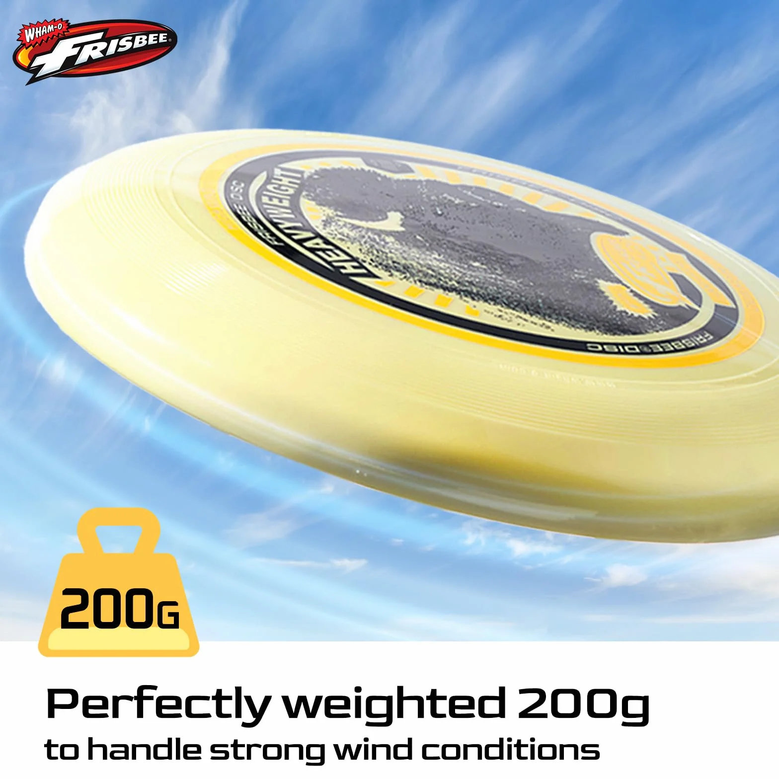 Wham-O Frisbee Heavyweight 200 g latający dysk sportowy długi dystans trwały do aktywności na świeżym powietrzu