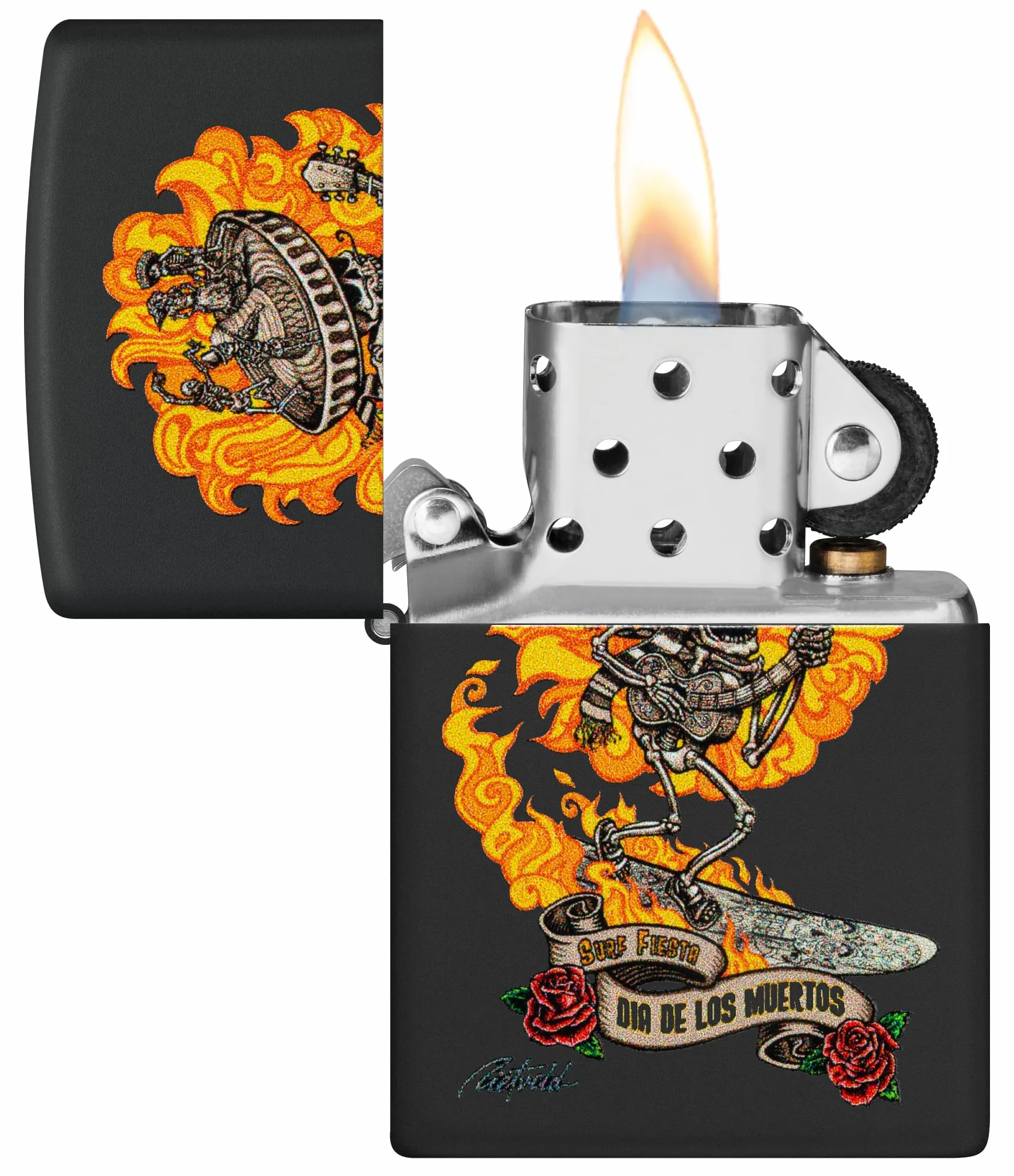 Zippo Rick Rietveld Zapalniczka Sztormowa Wielokrotnego Użytku Wiatroodporna Czarny Matowy