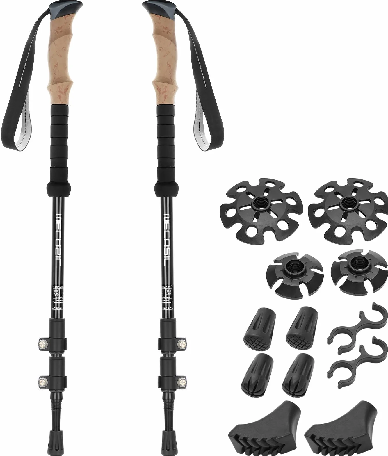 Kijki trekkingowe składane regulowane 110-135 cm dla mężczyzn i kobiet