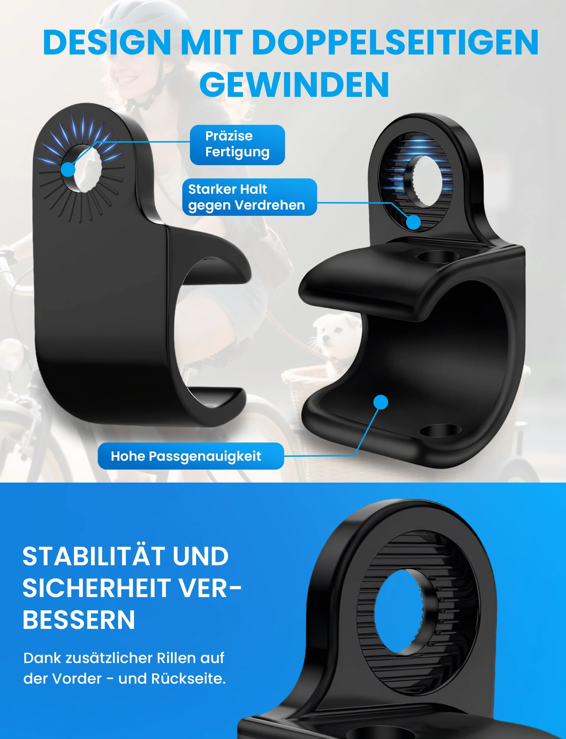 COICER Hak holowniczy dla Thule Chariot & Coaster | Hak do przyczepy rowerowej z kołkiem bezpieczeństwa | Łatwy i szybki montaż do roweru