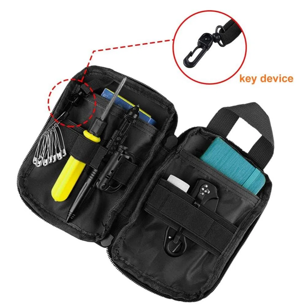 Mini Molle Edc kompaktowy organizer kieszonkowy torba wojskowa siatka narzędzia torba na akcesoria mała