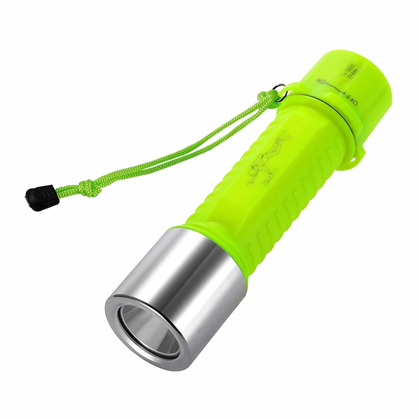 BlueFire Latarka do nurkowania, 1200 lm, XM-L2 LED, profesjonalna, jasna, wodoszczelna, podwodna lampa z paskiem na rękę