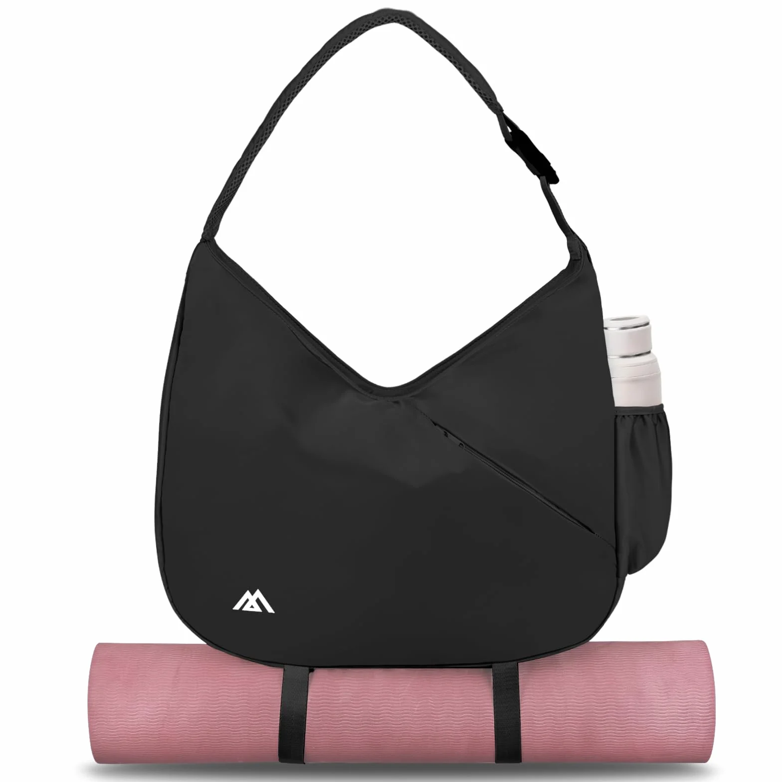 Flintronic Sportowa torba na siłownię, damska torba na matę do jogi, podróżna torba sportowa z przegrodą na buty i kieszenią na mokro, torba sportowa z ukrytym paskiem na matę do jogi, do uprawiania