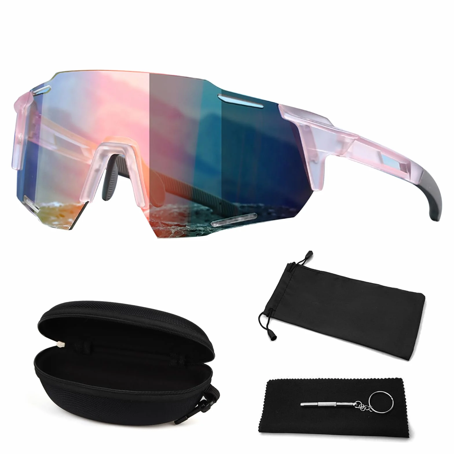 Szybkie okulary, sportowe okulary przeciwsłoneczne, polaryzacyjne okulary rowerowe, okulary sportowe dla kobiet i mężczyzn, wiatroszczelne, UV 400, okulary ochronne do aktywności na świeżym powietrzu,