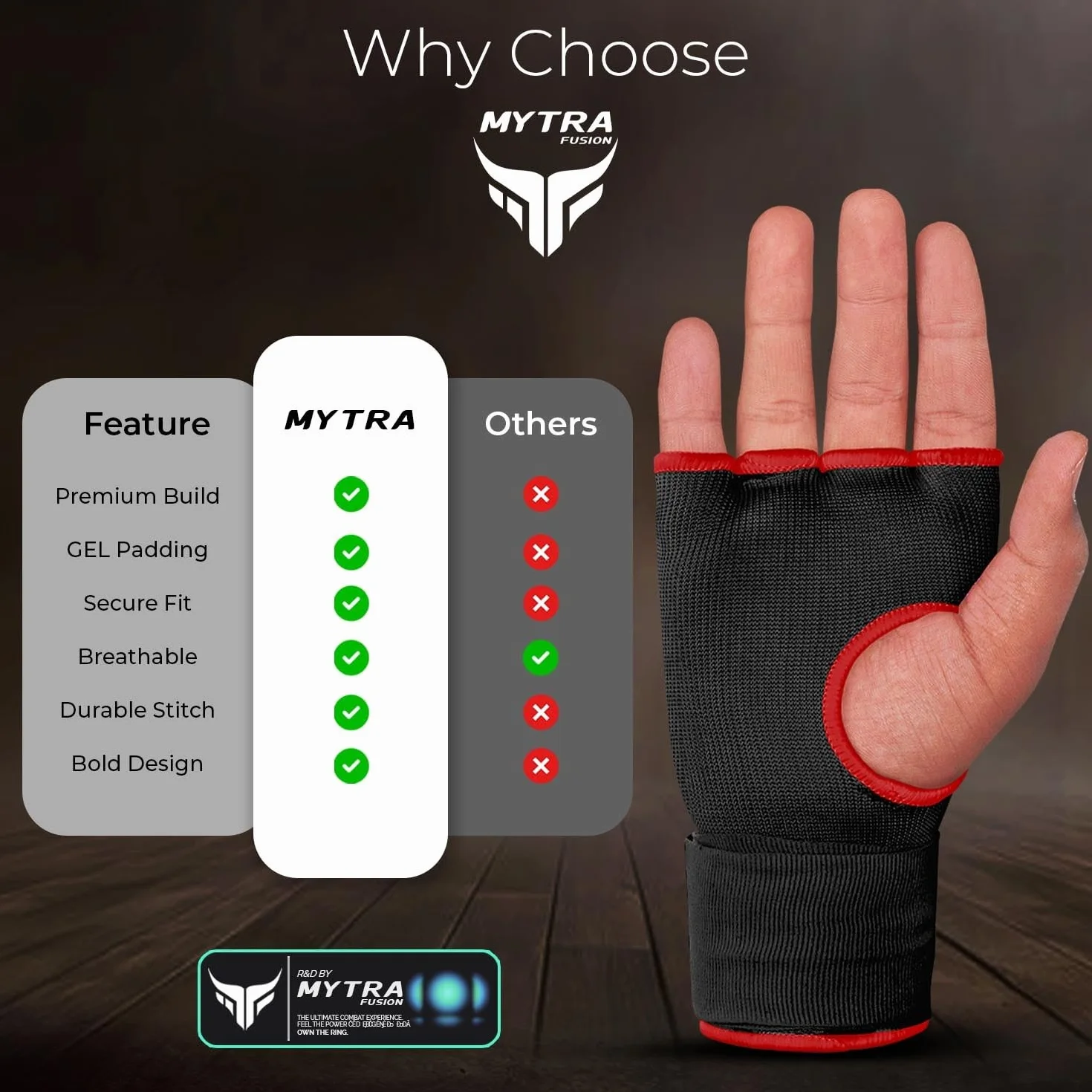 Mytra Fusion Kids Hybrid Boxing Inner Gloves Punching Boxing MMA Muay Thai Gym Workout Gel Inner Gloves