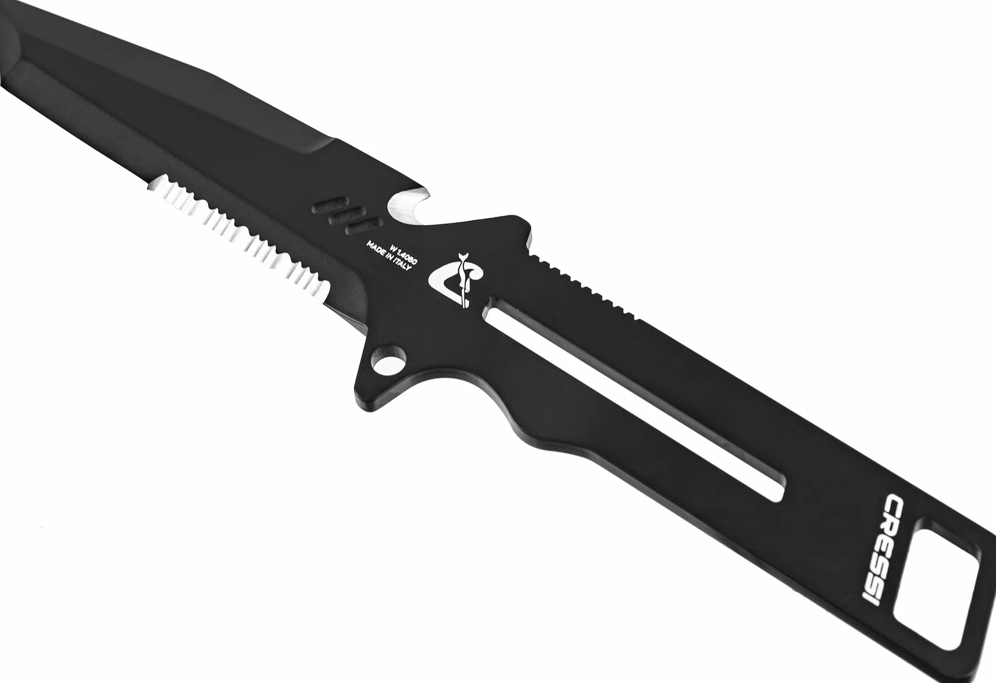 Cressi Unisex-Adult Kai Knife Profesjonalny Nóż Uniwersalny Do Nurkowania,Czarny,Jeden Rozmiar