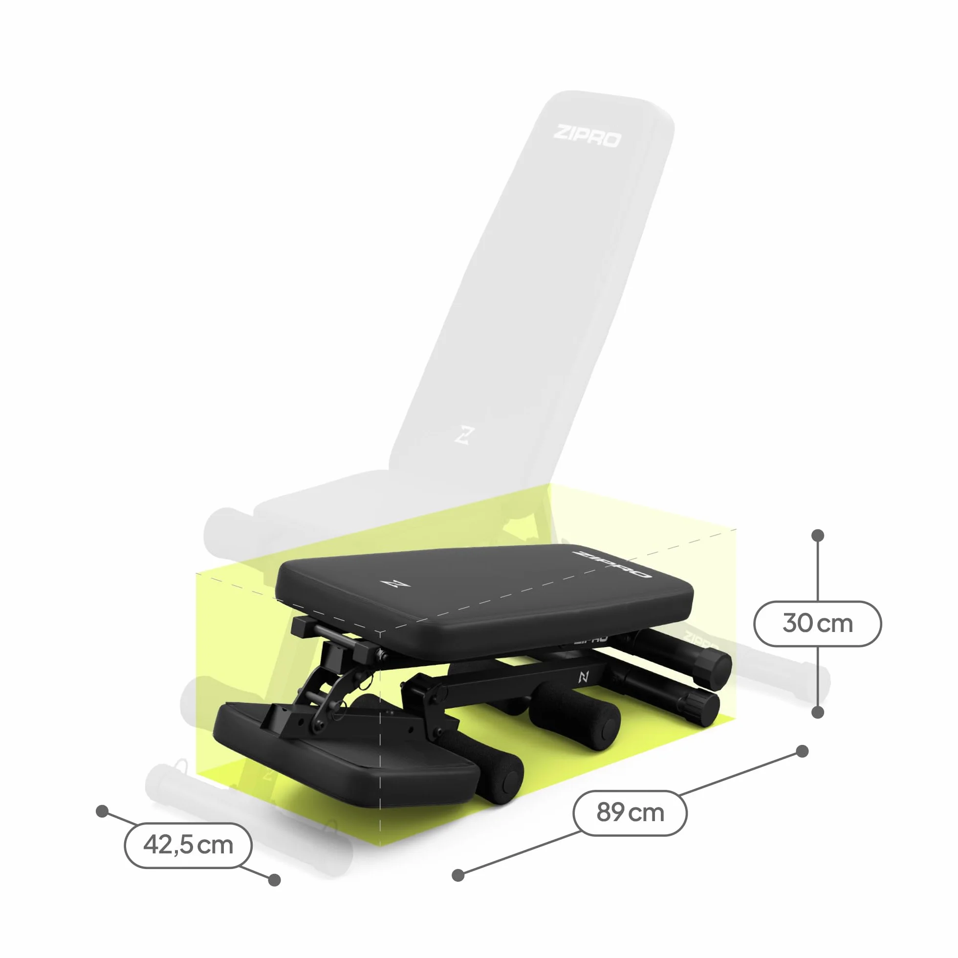 Zipro Uniseks 11926643 Ławka Treningowa, Czarny, do 230 kg