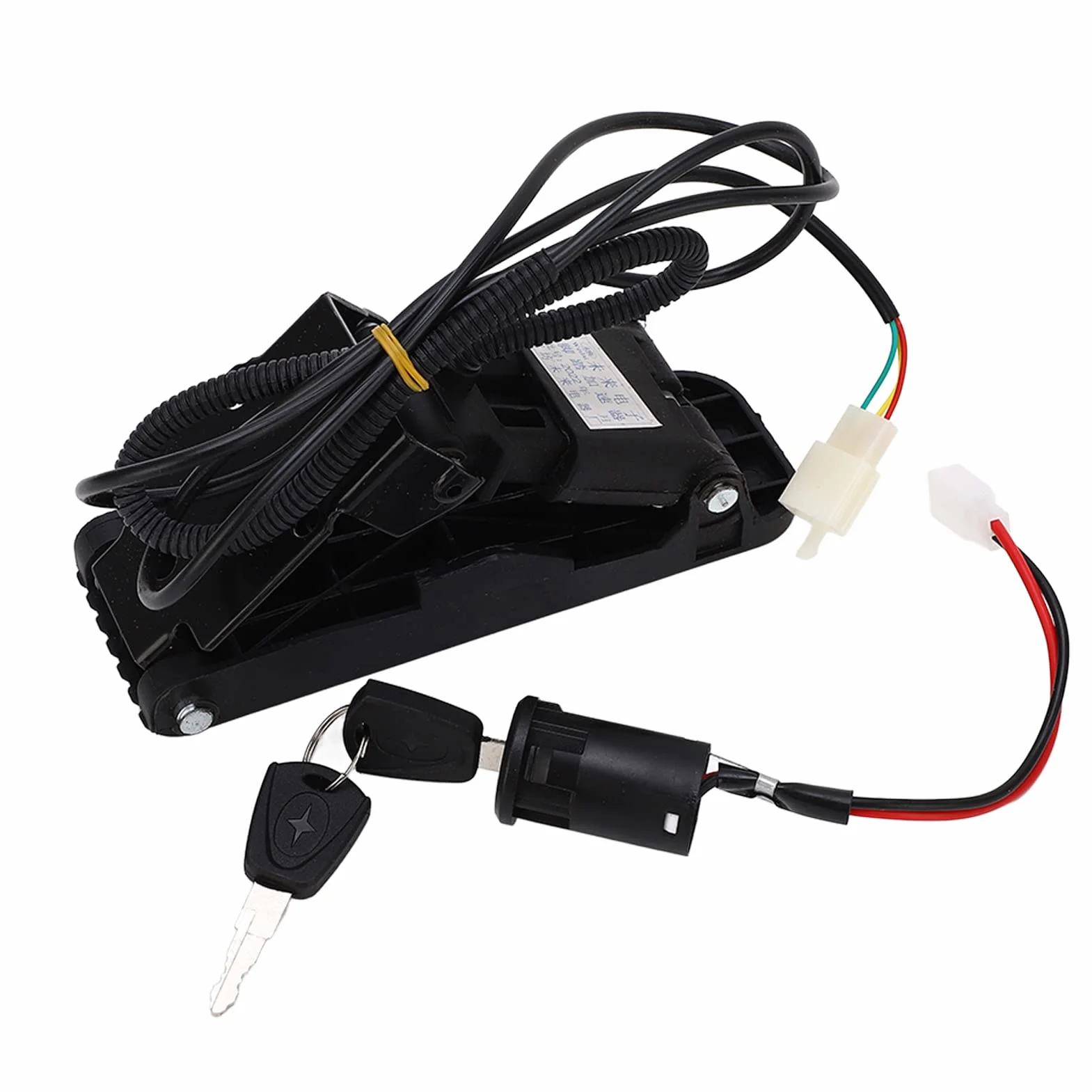 Zestaw sterownika silnika szczotkowego, zestaw sterownika silnika 36 V 1000 W z przełącznikiem kluczykowym, pedał przepustnicy, do roweru elektrycznego Mini Bike
