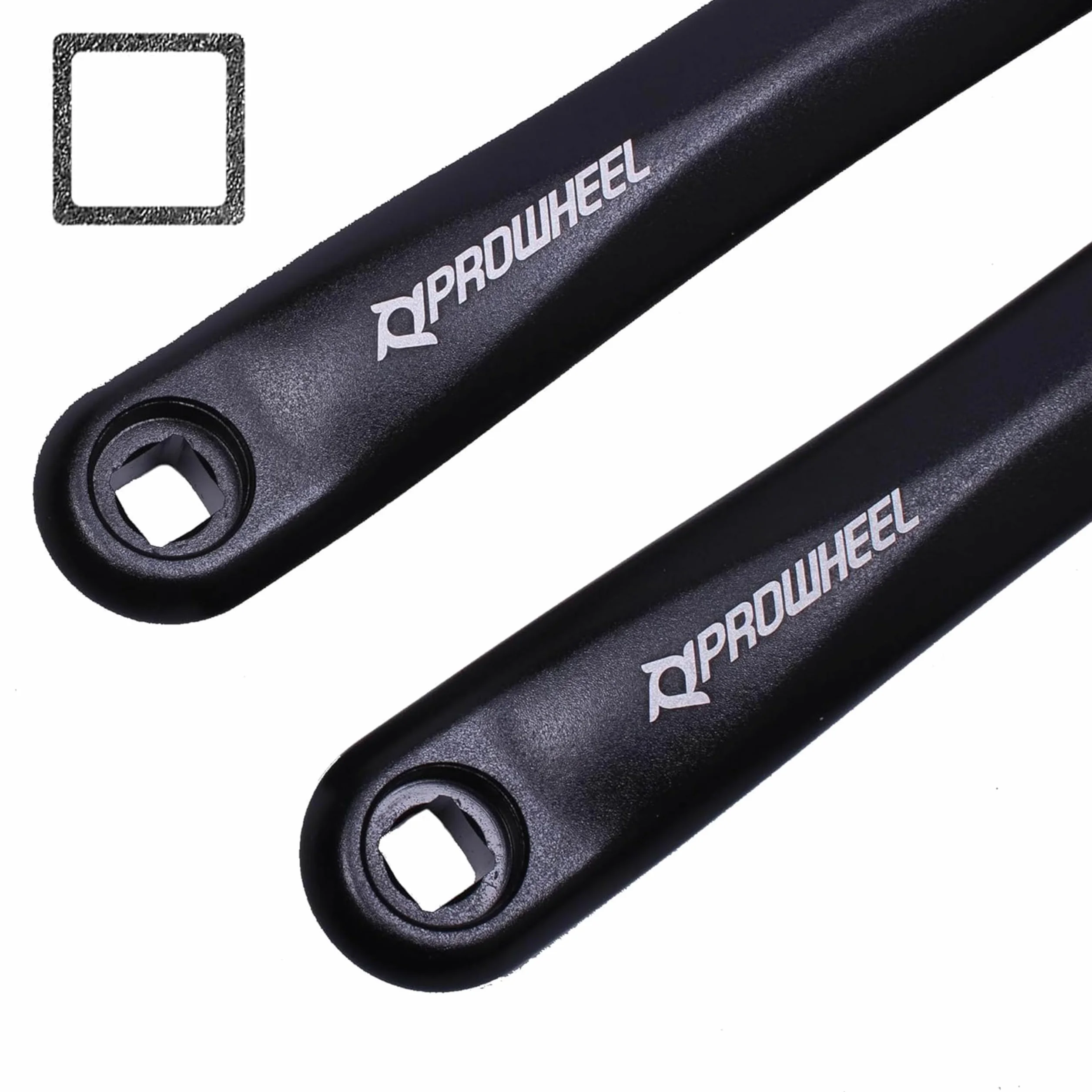 Prowheel Jedna para ramienia korbowego rowerowego dostępne w kwadratowym otworze, 152 mm/160 mm/165 mm/170 mm/175 mm stop 6061 czarne ramię korbowe do roweru elektrycznego roweru elektrycznego e roweru
