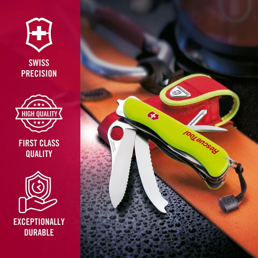 Victorinox scyzoryk RescueTool (14 funkcji, piła do przedniej szyby, rozbijak do szyb)