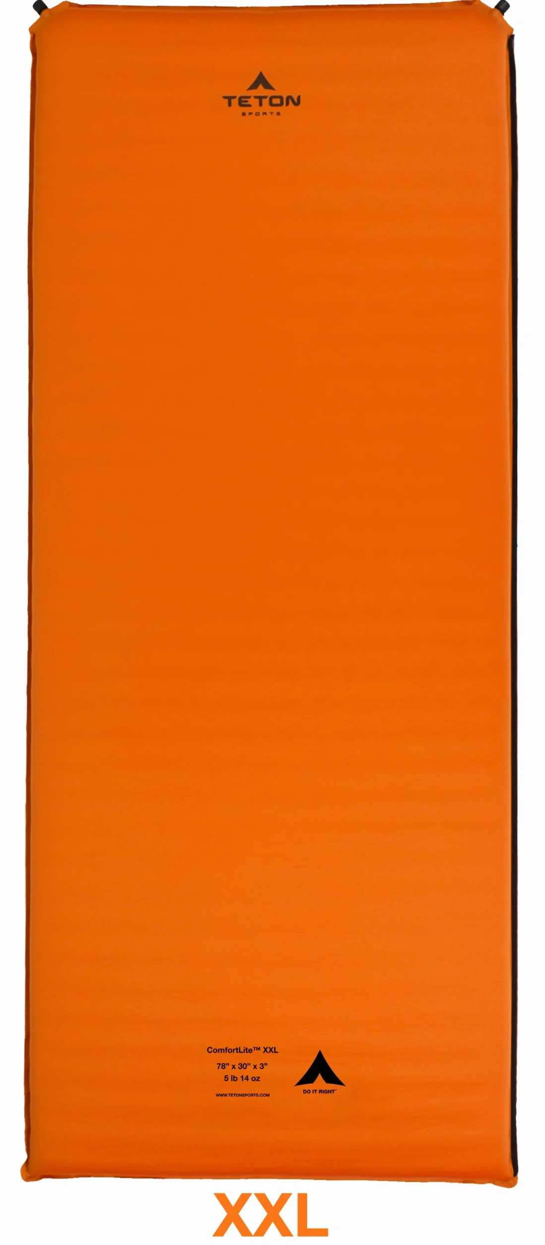 TETON Sports ComfortLite samopompująca poduszka do siedzenia 40 x 30 x 4,5 cm pomarańczowa