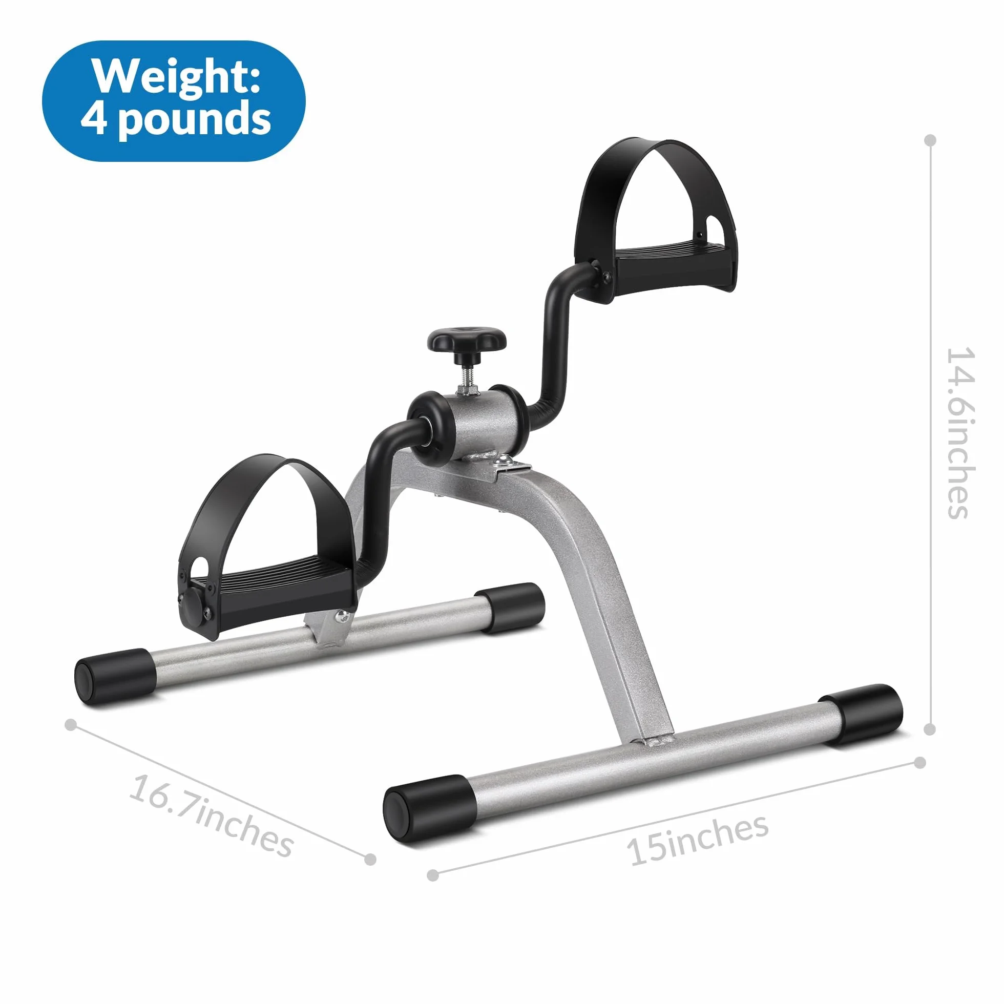 Mini rower treningowy z pedałami, lekki przenośny rower podłogowy