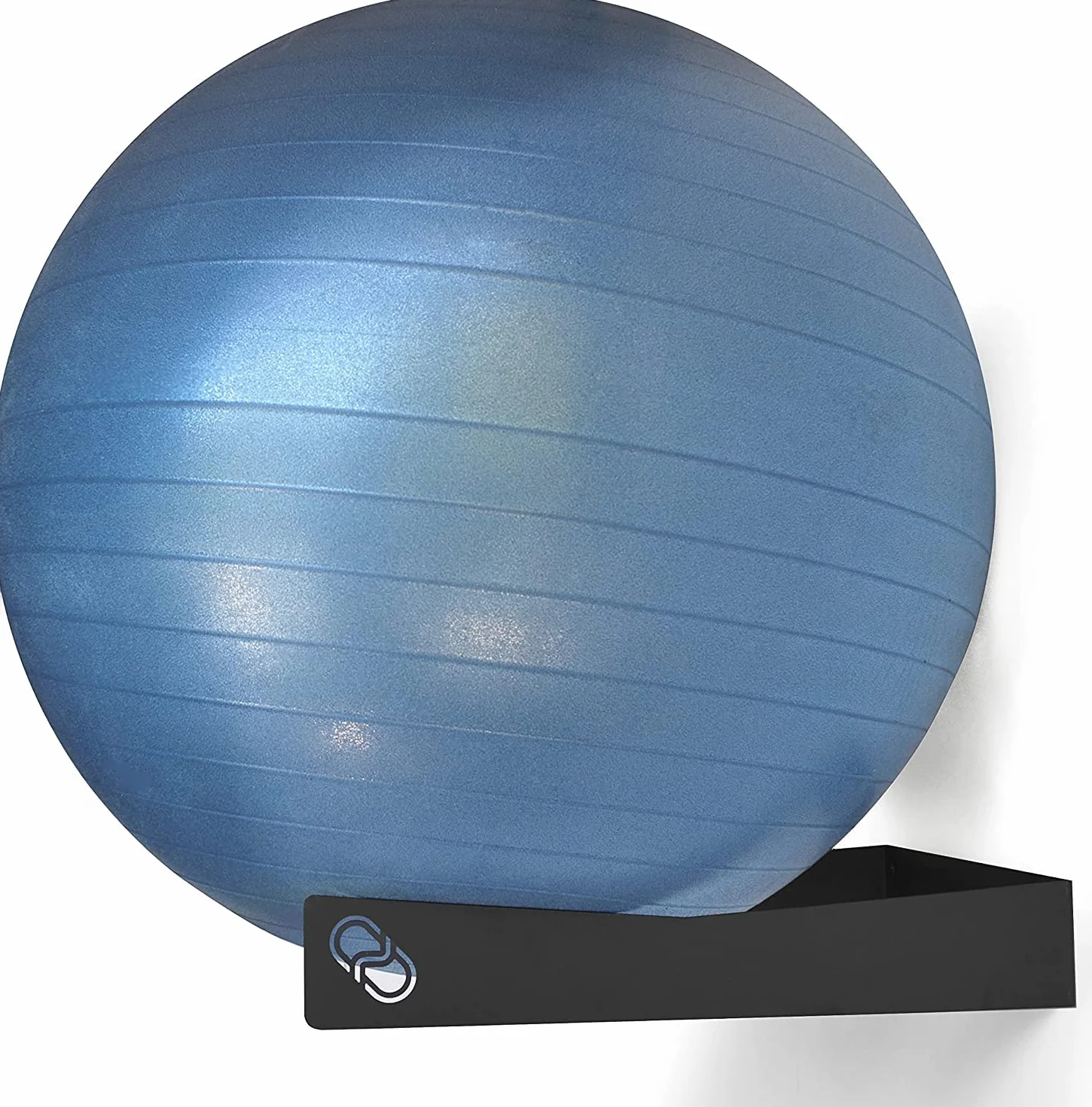 Uchwyt ścienny na piłkę pilates, jogę, fitness, równowagę, fizjoterapię i piłkę ciążową, 100% stal węglowa (2 sztuki, biały)