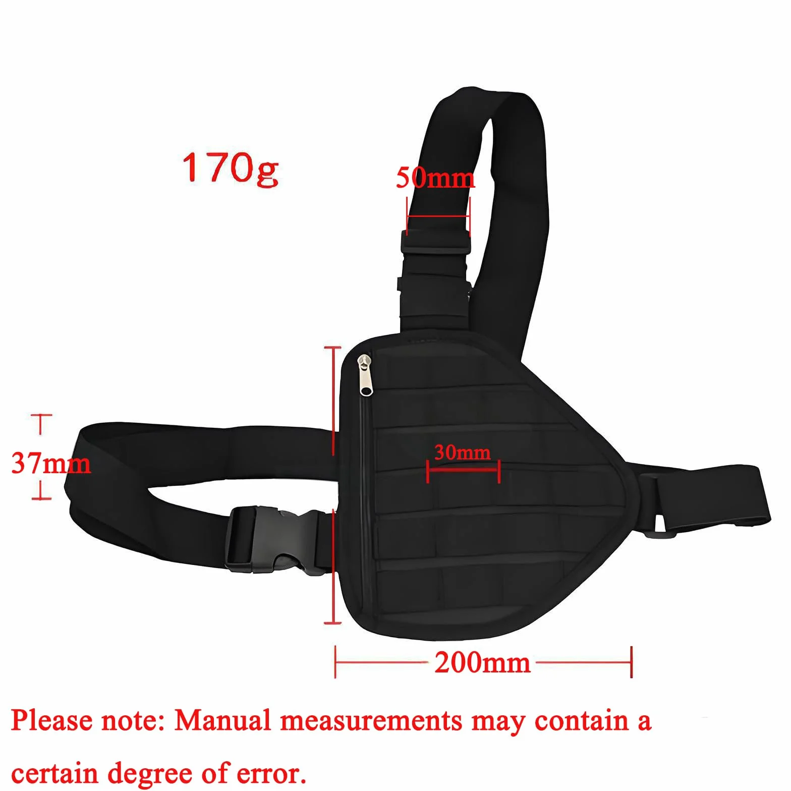 Uniwersalna torba Molle Pouch, nylonowy uchwyt z systemem Molle, torba na klatkę piersiową, do użytku na zewnątrz, wojskowych, do wędrówek pieszych