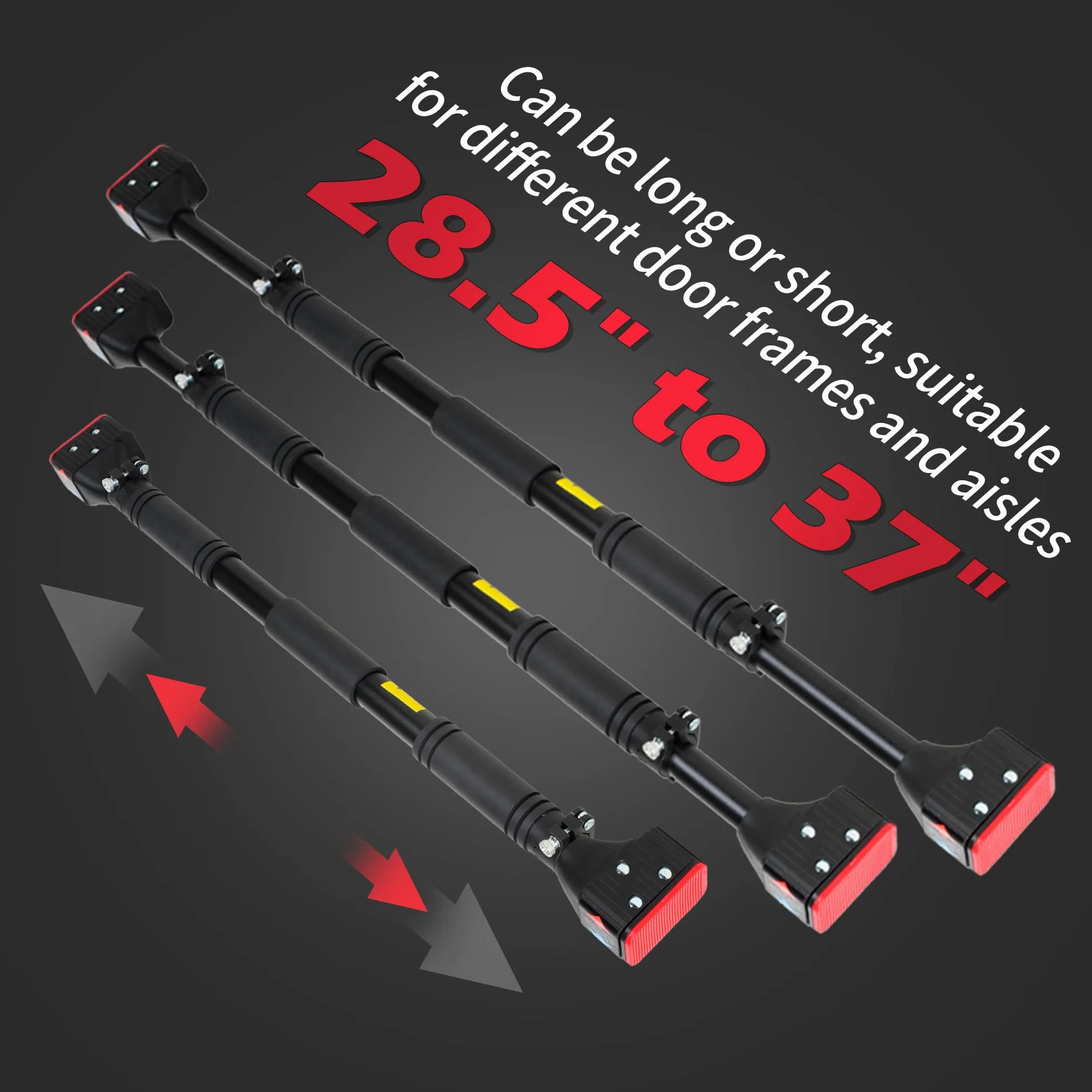 leikefitness Drążek do podciągania do ościeżnicy Drążek do chin-up do ościeżnicy Drążek do treningu górnej części ciała Regulowane przenośne drążki do podciągania Drążki bez śrub - Regulowana