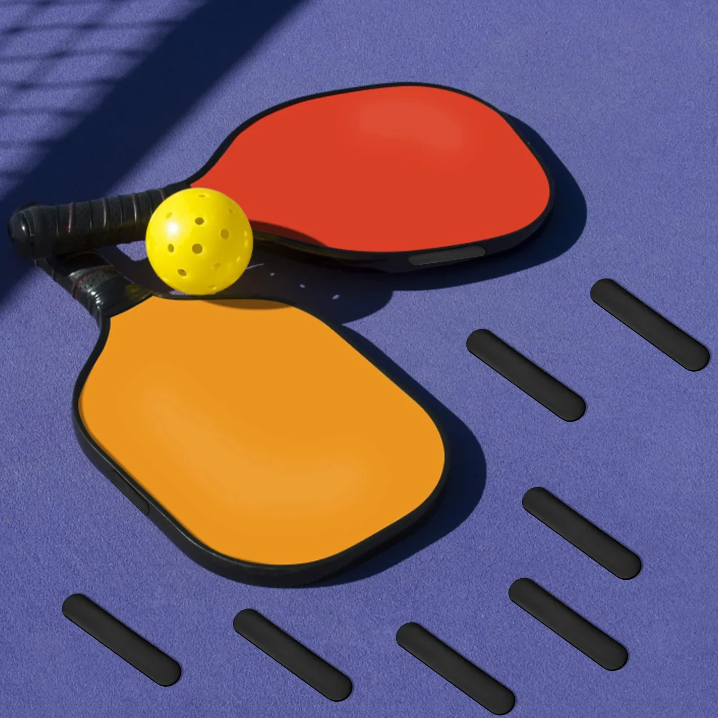 20szt Tasma Olowiana Pickleball, Obciazona 3g Tasma Olowiana do Wiosla Pickleball Samoprzylepna Tasma Olowiana Akcesoria do Oslony Krawedzi Wiosla, Zwieksz Moc i Predkosc Obrotu (Czarny)