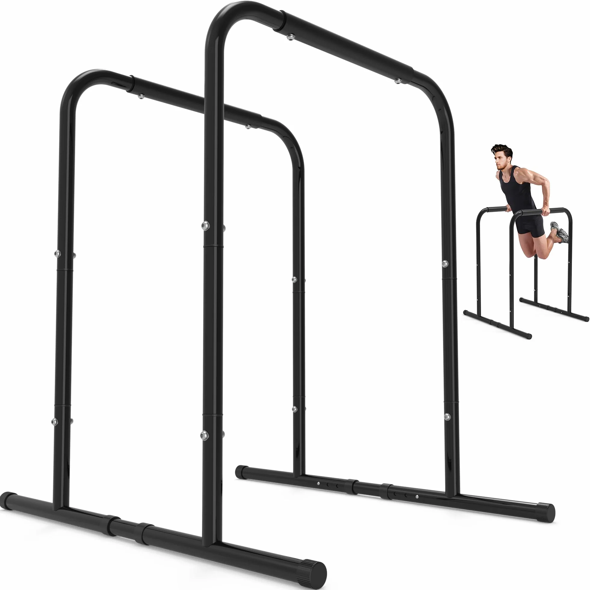 leikefitness Pull Up Dip Station trening siłowy stojaki do dipów stacja tricep dips push-up do domowej siłowni