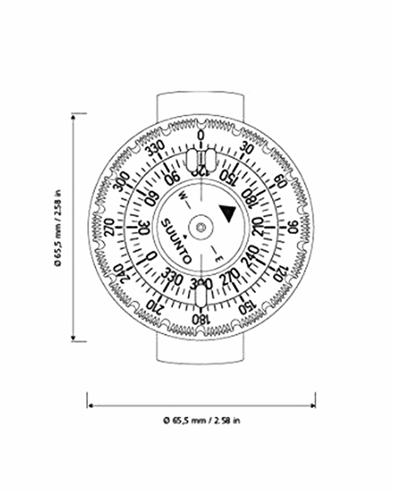SUUNTO Kompas Dive SK-8 Półkula Północna Biała