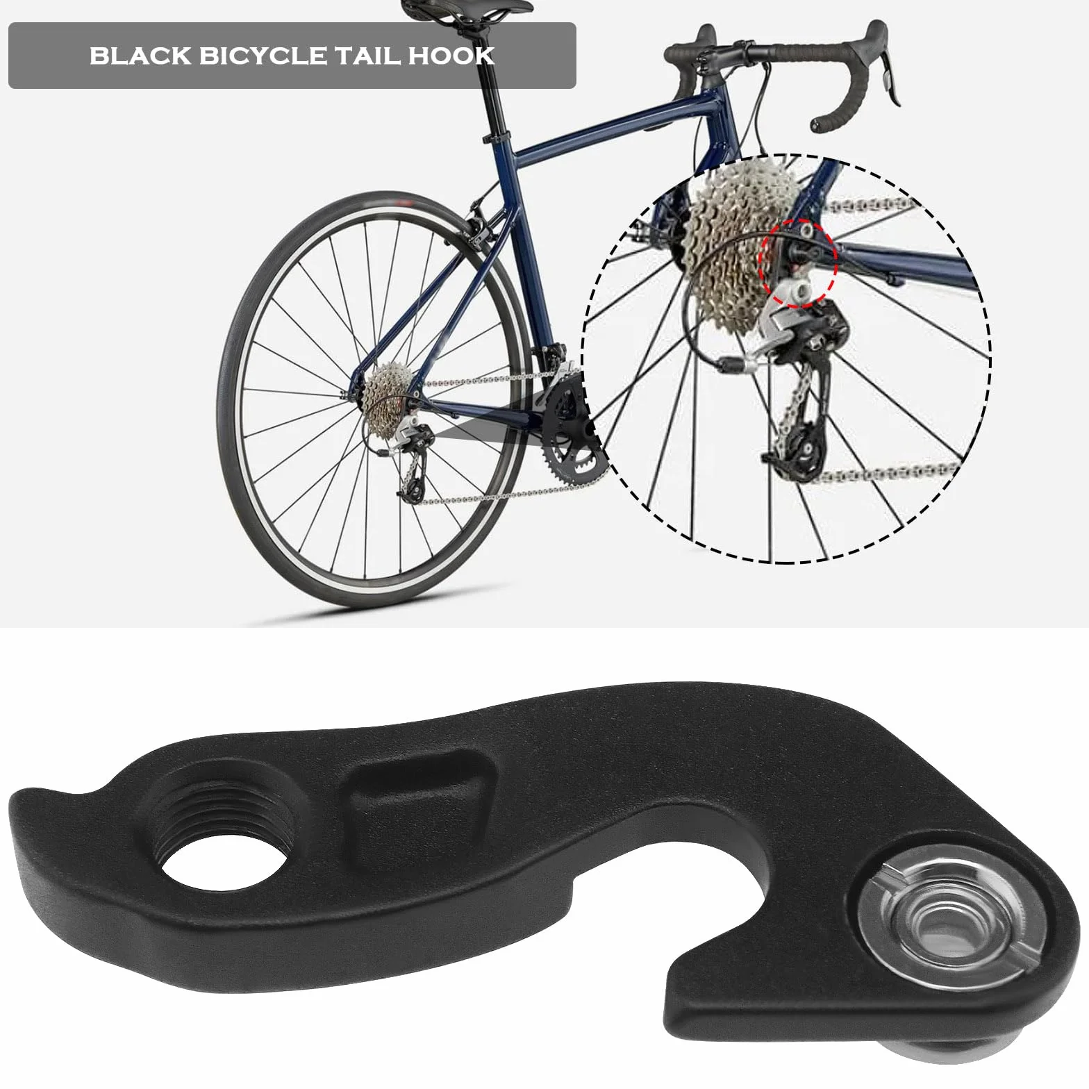 Metalowy hak przerzutki tylnej do roweru czarny kompatybilny z Specialized Allez Crux Dolce