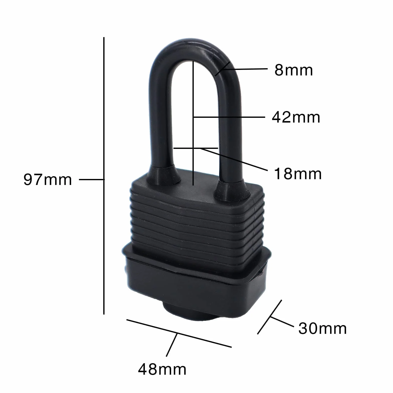 SafiSwords Wodoodporne kłódki z kluczem 40 mm stal laminowana 6 sztuk