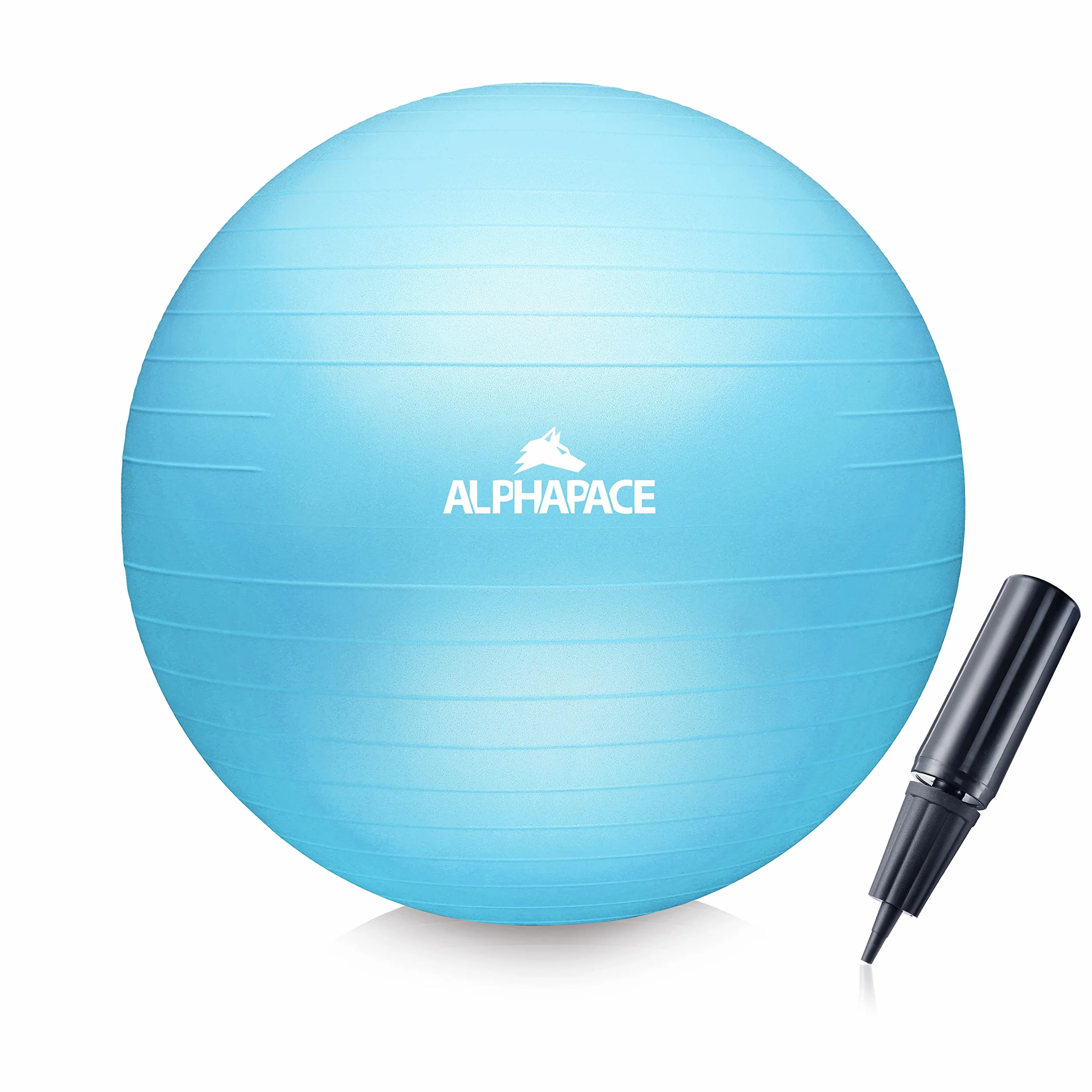 ALPHAPACE Gruba piłka gimnastyczna Anti-Burst, piłka do siedzenia, piłka treningowa, w zestawie pompka, piłka do fitnessu, jogi, gimnastyki, treningu rdzeniowego, na mocne plecy jako krzesło biurowe