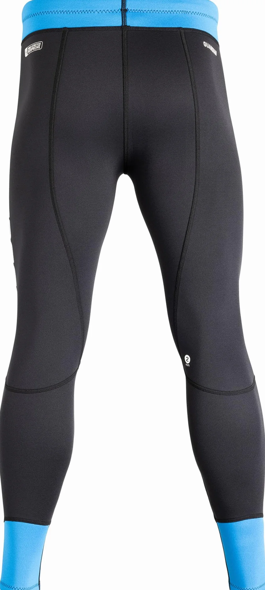 CRESSI Guardian Man Spodnie neoprenowe czarne/niebieskie 2 mm L/4-2 mm podwójne spodnie neoprenowe, idealne dla wszystkich entuzjastów sportów wodnych, czarne/niebieskie, L/4, męskie