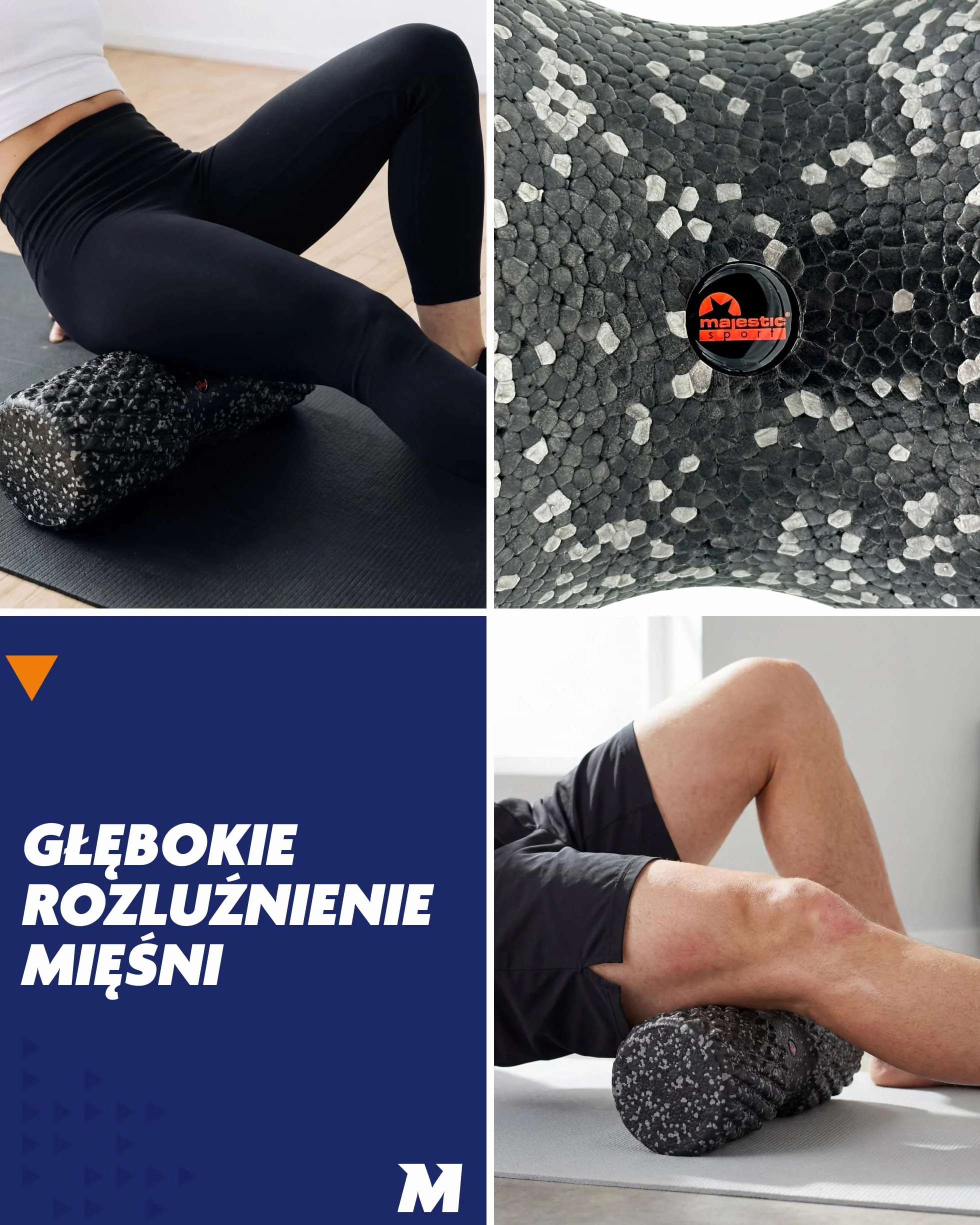 Tenso Doble – zaawansowany wałek do masażu z hipoalergicznej pianki EPP (42 cm x 15 cm, 185 g) do ukierunkowanego masażu pleców i mięśni