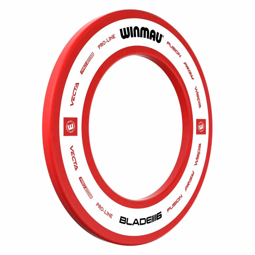 WINMAU tarcza do gry w darta Xtreme Outshot MvG z pierścieniem ochronnym i ochraniaczem ściennym