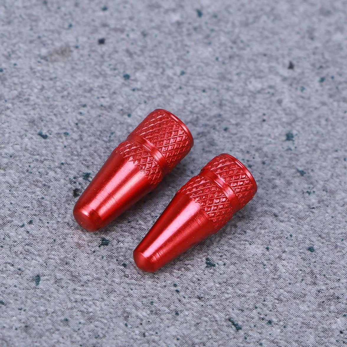 VORCOOL 6 sztuk francuskich nakrętek na wentyle rowerowe, ze stopu aluminium, do rowerów MTB, wyścigowych, górskich, zaślepek na wentyle powietrzne (czerwone)